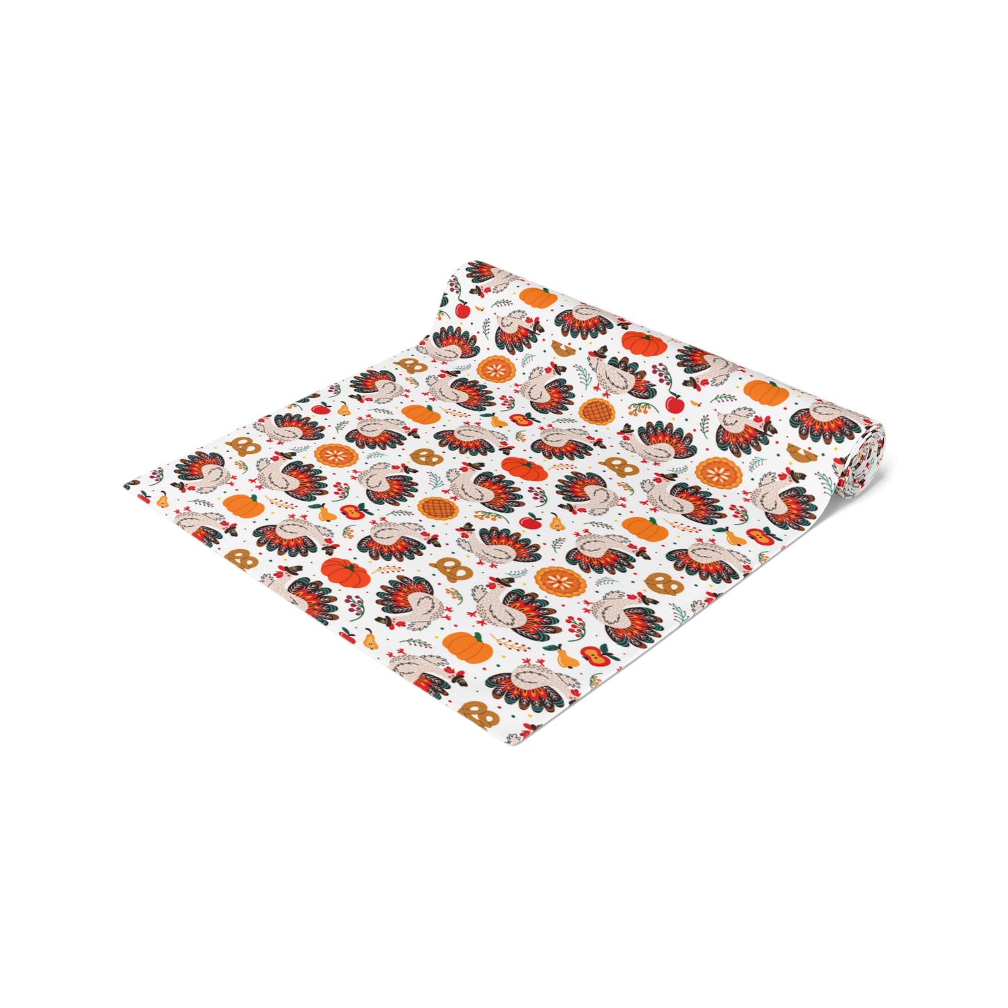 Turkey Love Pattern | Thanksgiving Festive Holiday Themed | Table Runner | by Far Out Prints & Co.
