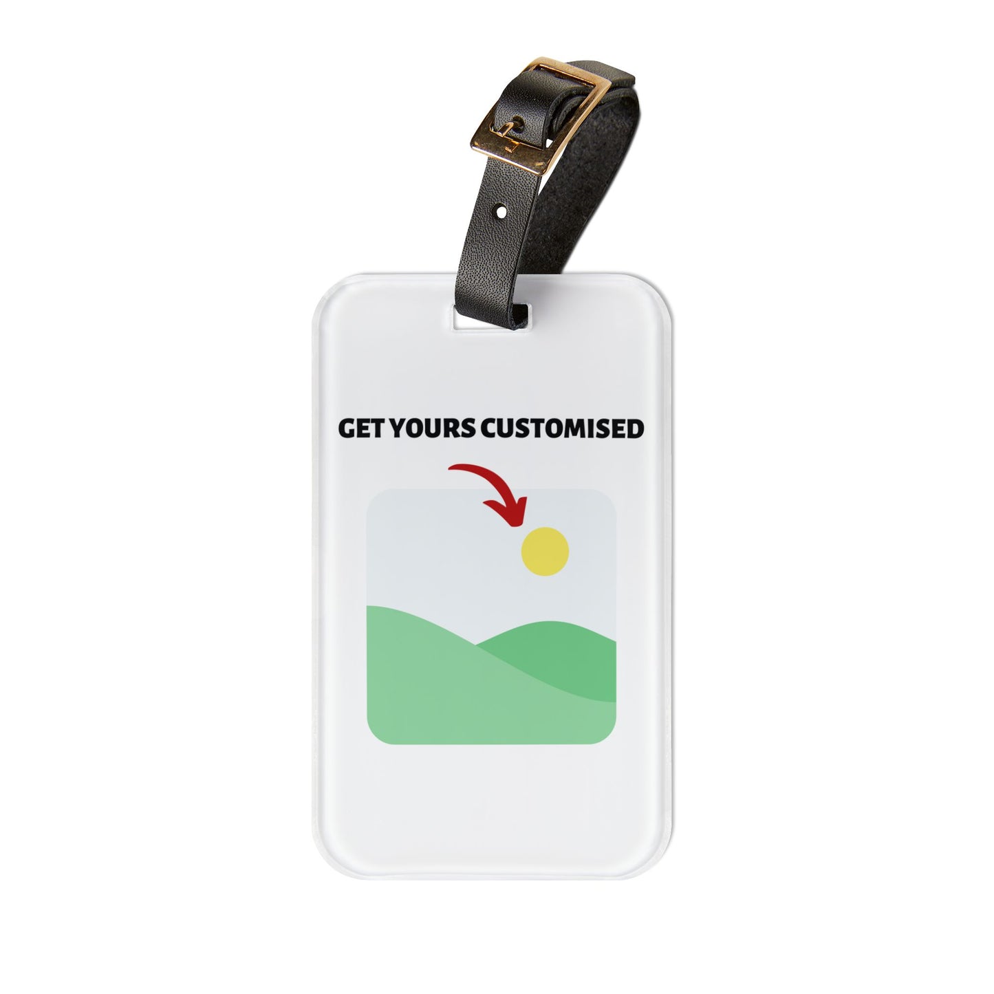 Customised Premium Acrylic and Leather Luggage Tag Get Yours Customized Custom Funny Gifts Travel Lovers Present for Him or Her Flight Tag