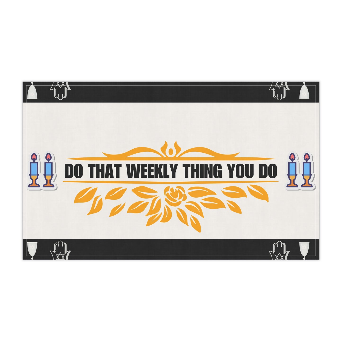 Funny Challah Cover | Shabbat Shalom Yom Tov Jewish Table Modern Judaica Cool Judaism Gifts Sabado Shabbos Sabbath Set