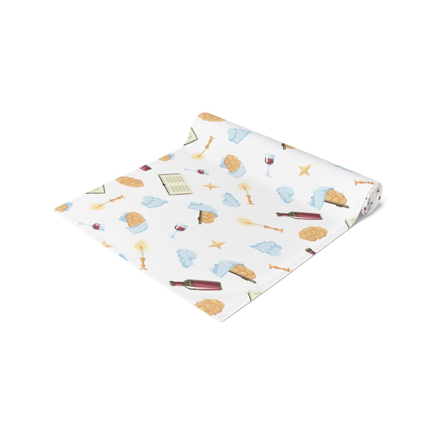 Shabbat Shabat Shabas Shabbas Shabos Shabbos | Jewish Holiday Themed | Table Runner | by Far Out Prints & Co.