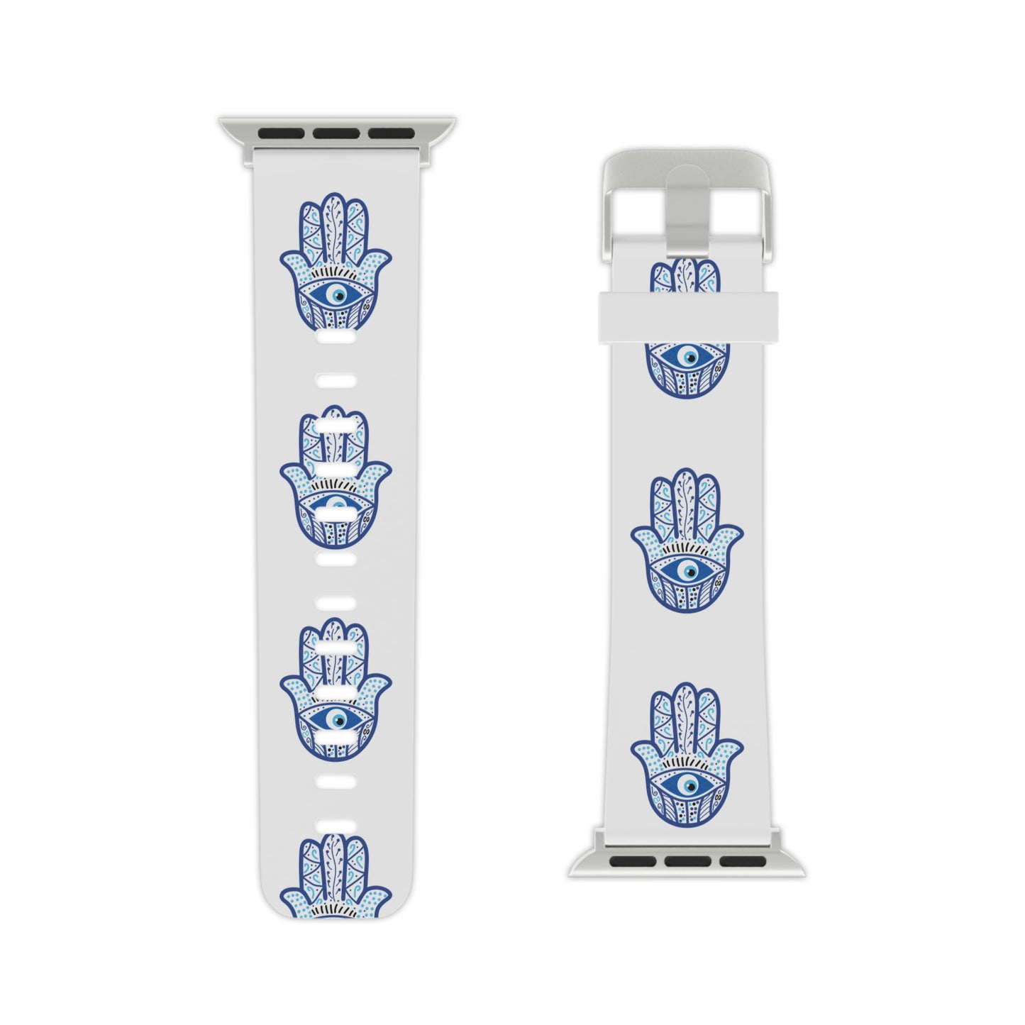Hamsa Blue Watch Band for Apple Watch by Far Out Prints & Co.
