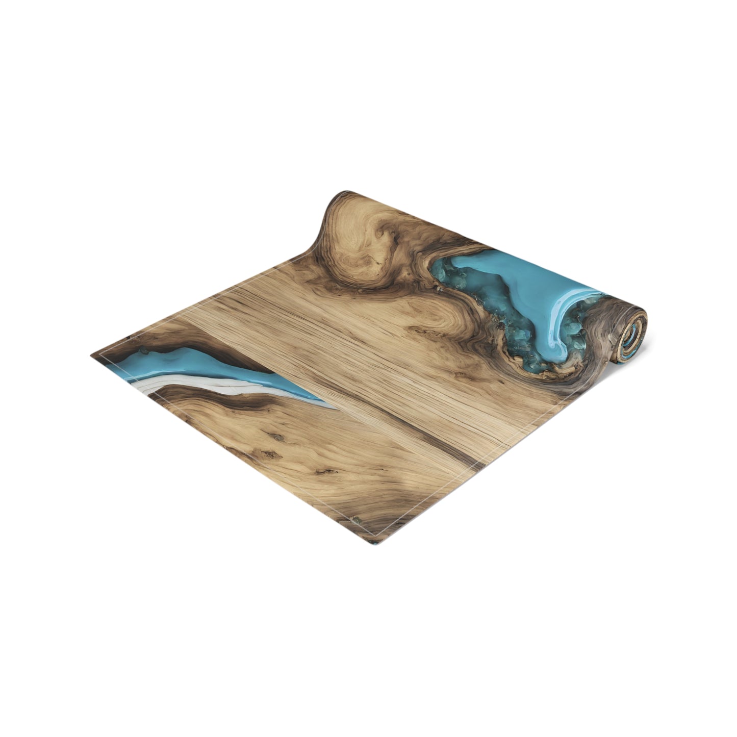Wood Epoxy Resin Turqoise Design Table Runner Israel Israeli Judaism Judaica Jewish Gifts Presents Him Her | by Far Out Prints & Co.