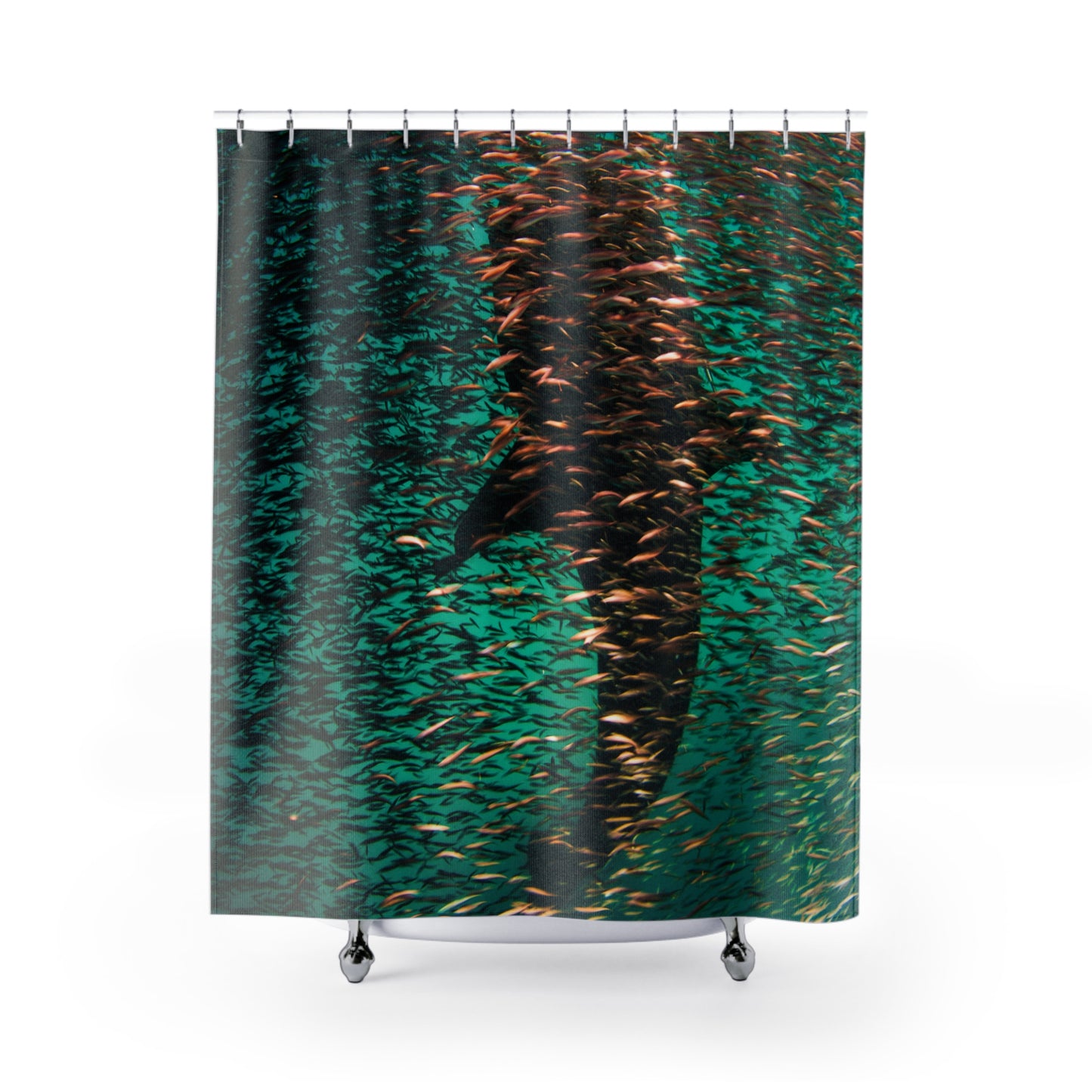 Shower Curtains - Sharks and Fish Design, Transformative Bathroom Decor, Perfect Gift for Ocean Lovers