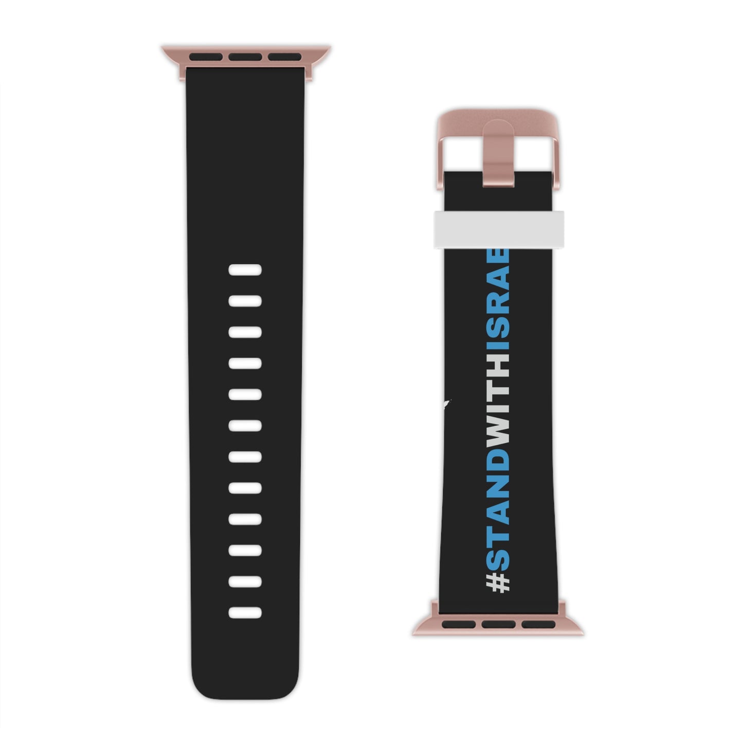 I Stand With Israel Black Watch Band for Apple Watch by Far Out Prints & Co.