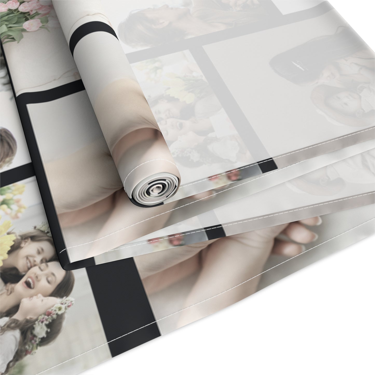 Custom Photo Collage Table Runner
