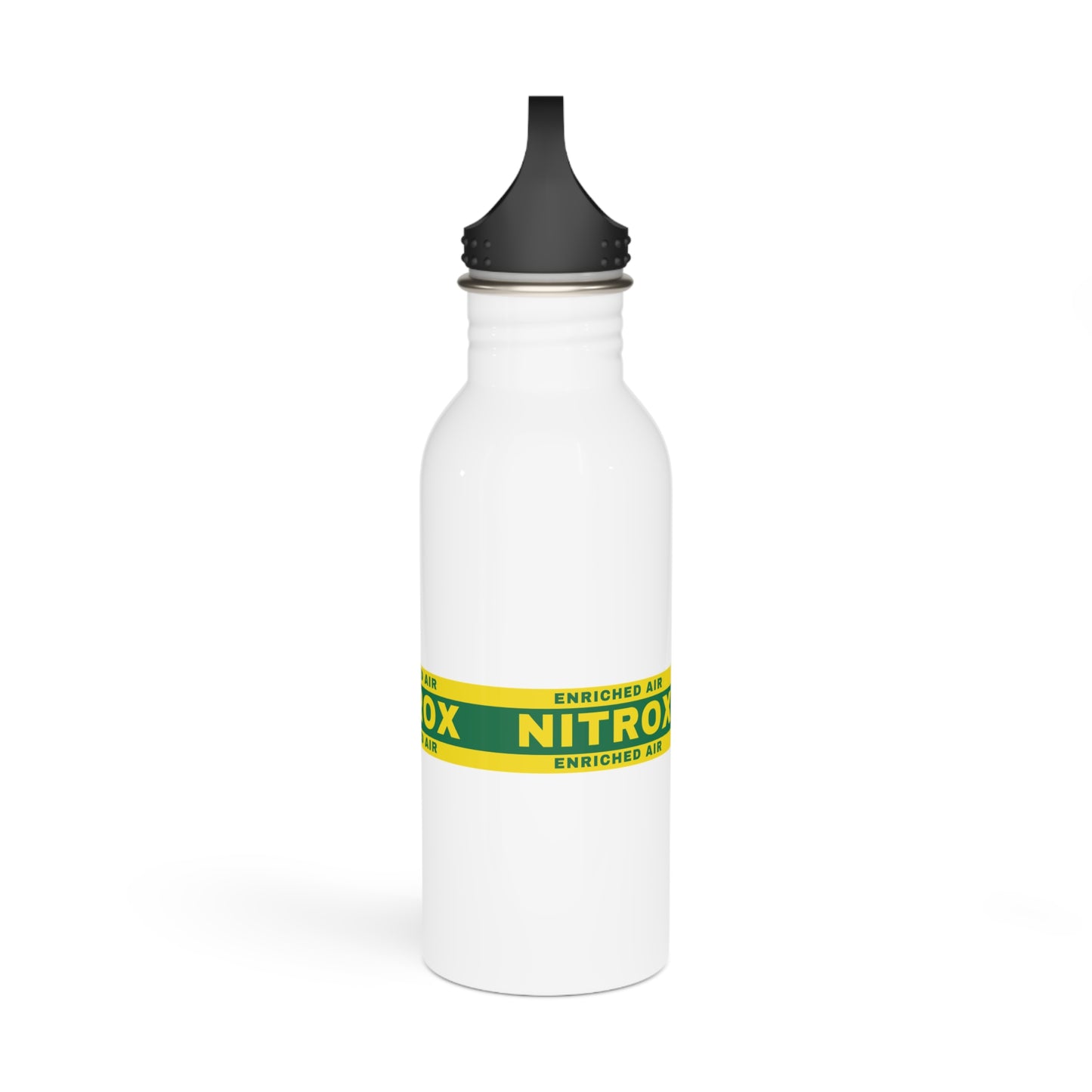 Enriched Air Nitrox EANx | Scuba Life | Scuba Diving Lovers | White Stainless Steel Premium Water Bottle by Far Out Prints & Co