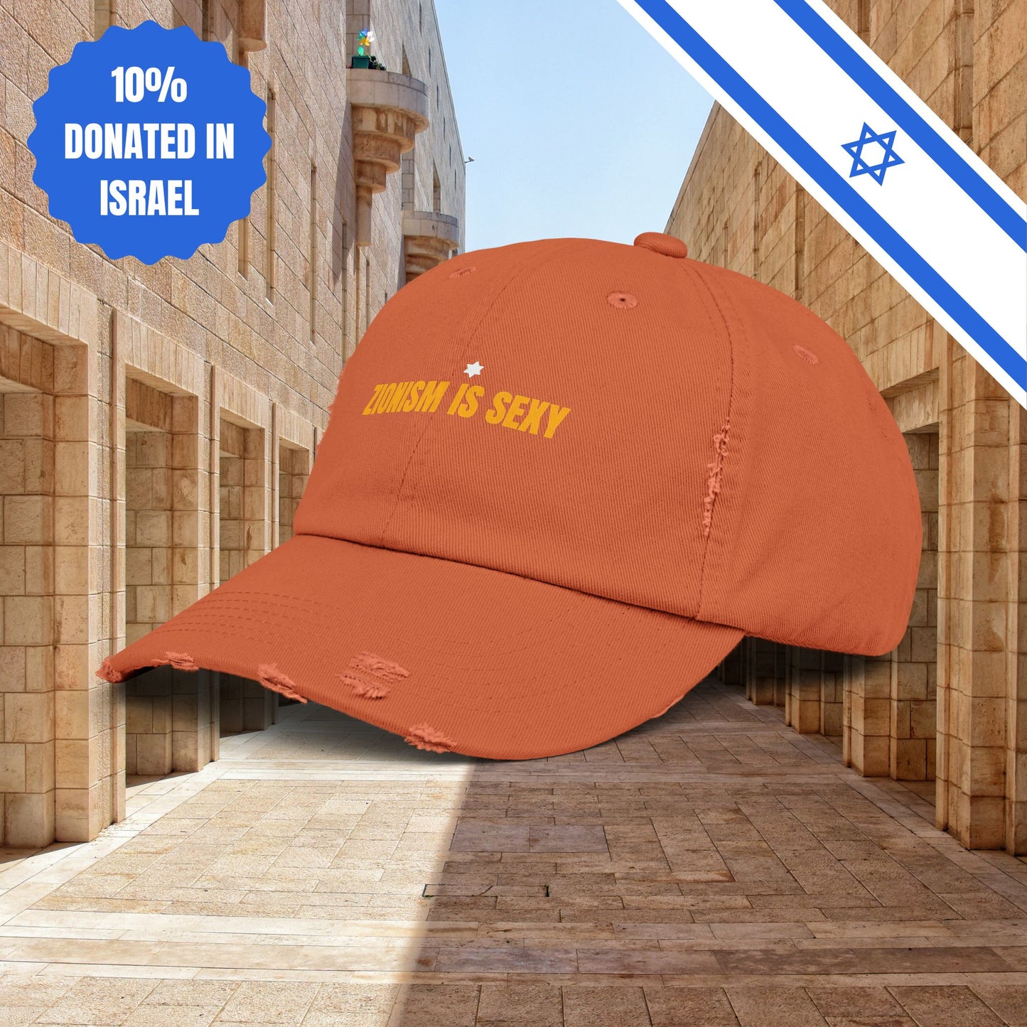 Zionism is Sexy Hat Distressed Cap Stand With Us United Zionism Zionist Judaism Gift Jewish Israel Present Israeli Uniform for Him Her Hat