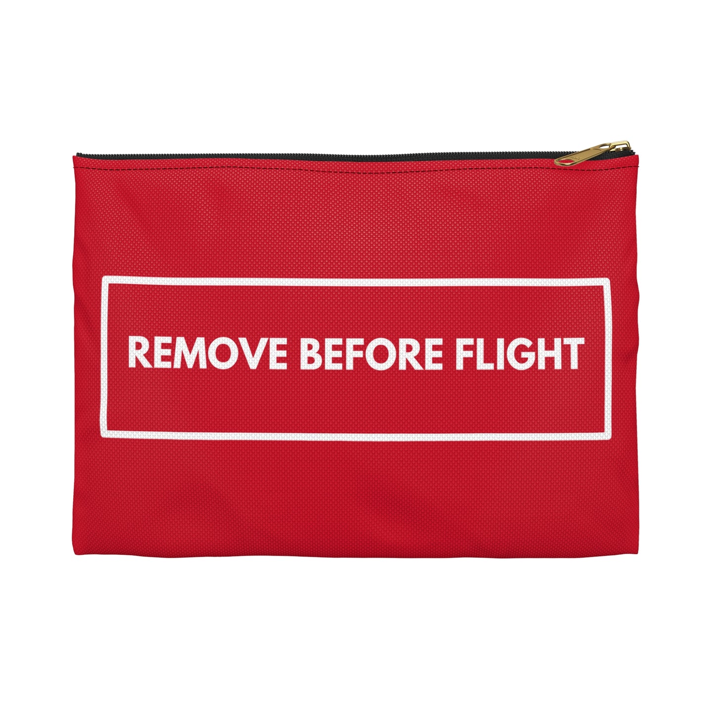 Remove Before Flight | Pilot Aviation Lovers | Travel Accessory Pouch | by Far Out Prints & Co.