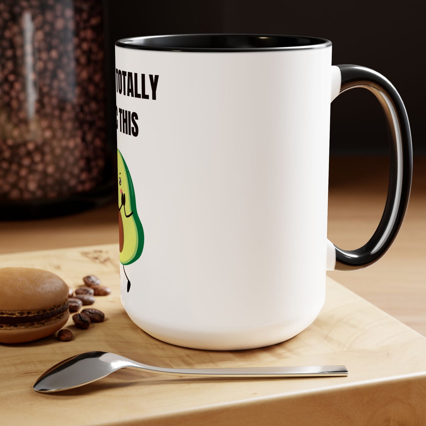 You've Totally Guac This | Two-Tone Coffee Mugs, 15oz | Funny Cafe Lover Fun Mug Cup Avocado Gifts Birthday | Far Out Prints & Co.