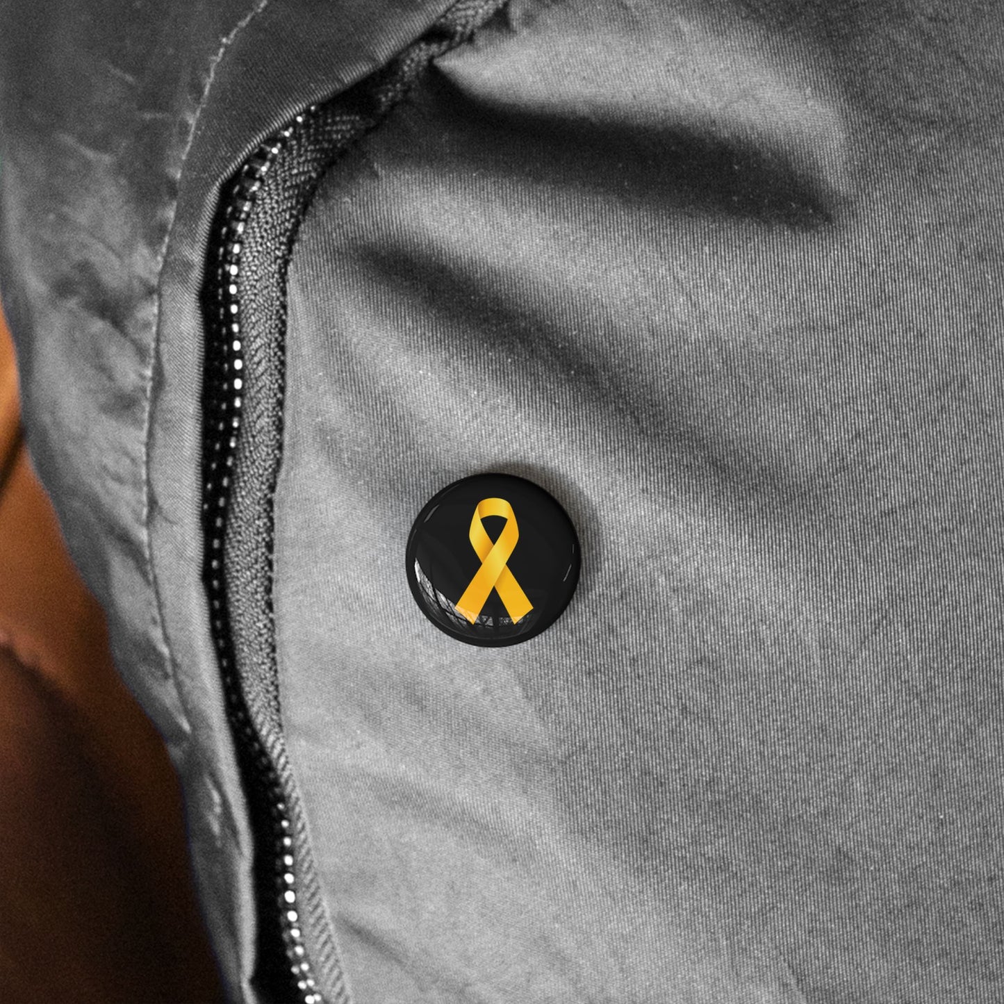 Yellow Ribbon - Pin Buttons Pins - Bring Them Home Hostages Kidnapped Israel Israeli Jewish Judaism Judaica - by Far Out Prints & Co.