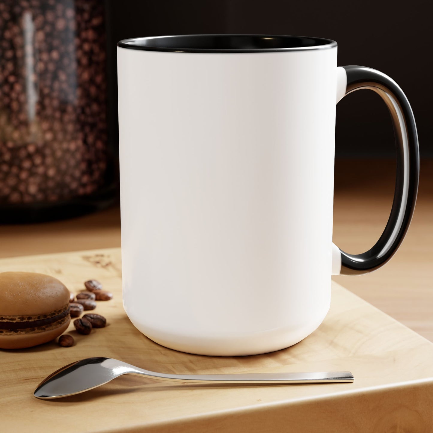 Black Two-Tone Coffee Mugs 15oz | Touch My Coffee I Will Slap You So Hard Even Google Wont Find You | Cheeky Funny | Far Out Prints & Co.