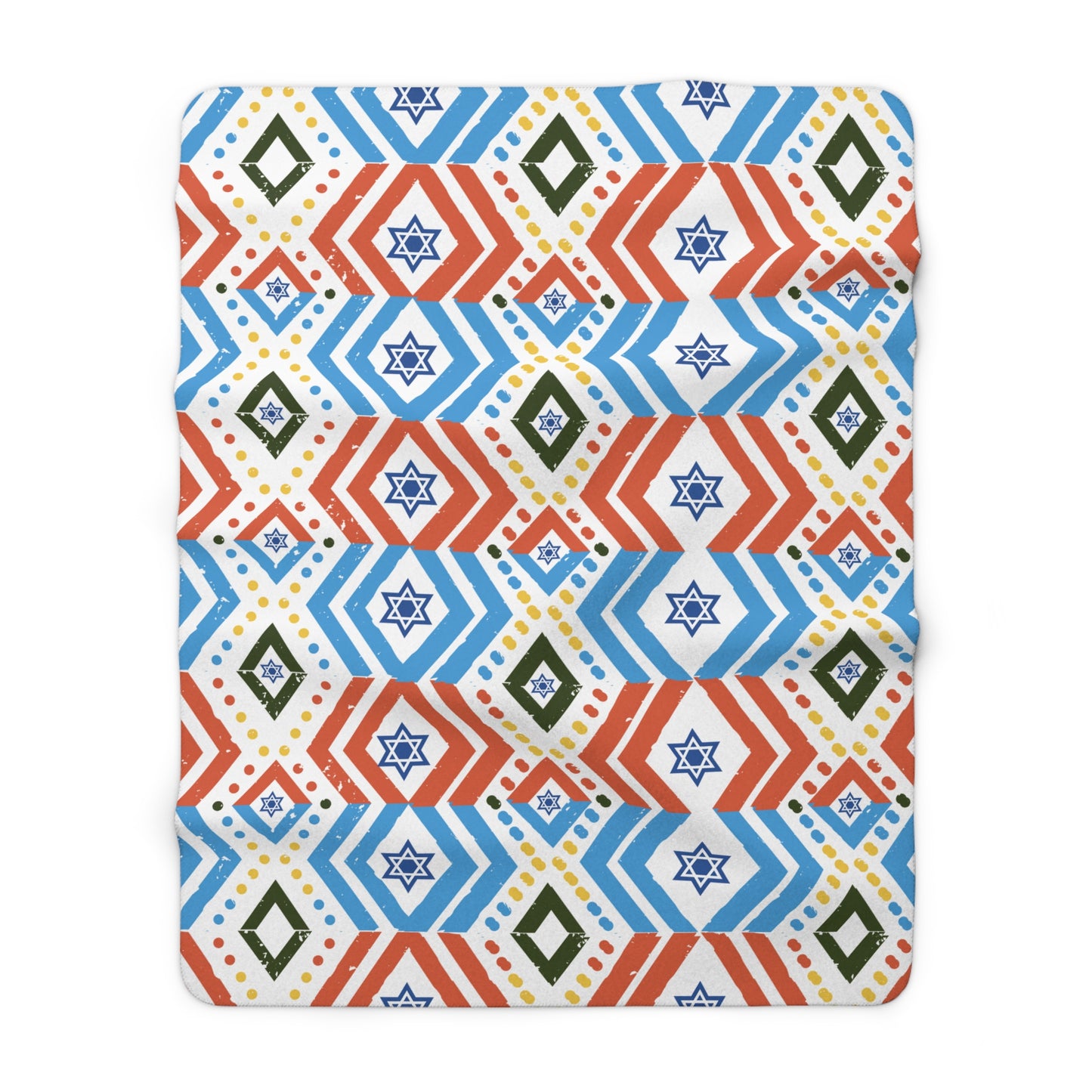 Fun, Bold and Jewish - Sherpa Fleece Blanket - by Far Out Prints & Co.