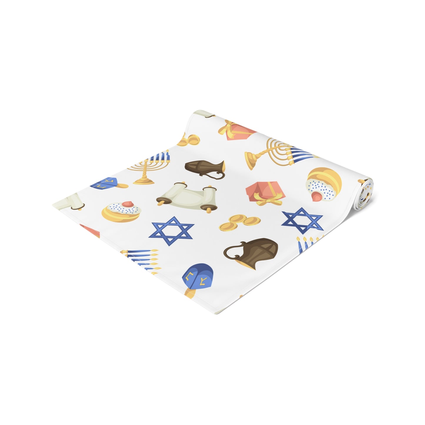 Hannukah Hanuka Hanukkah Chanukah Chanuka Chanukkah Channukah Chanukka 3 | Jewish Holiday Themed | Table Runner