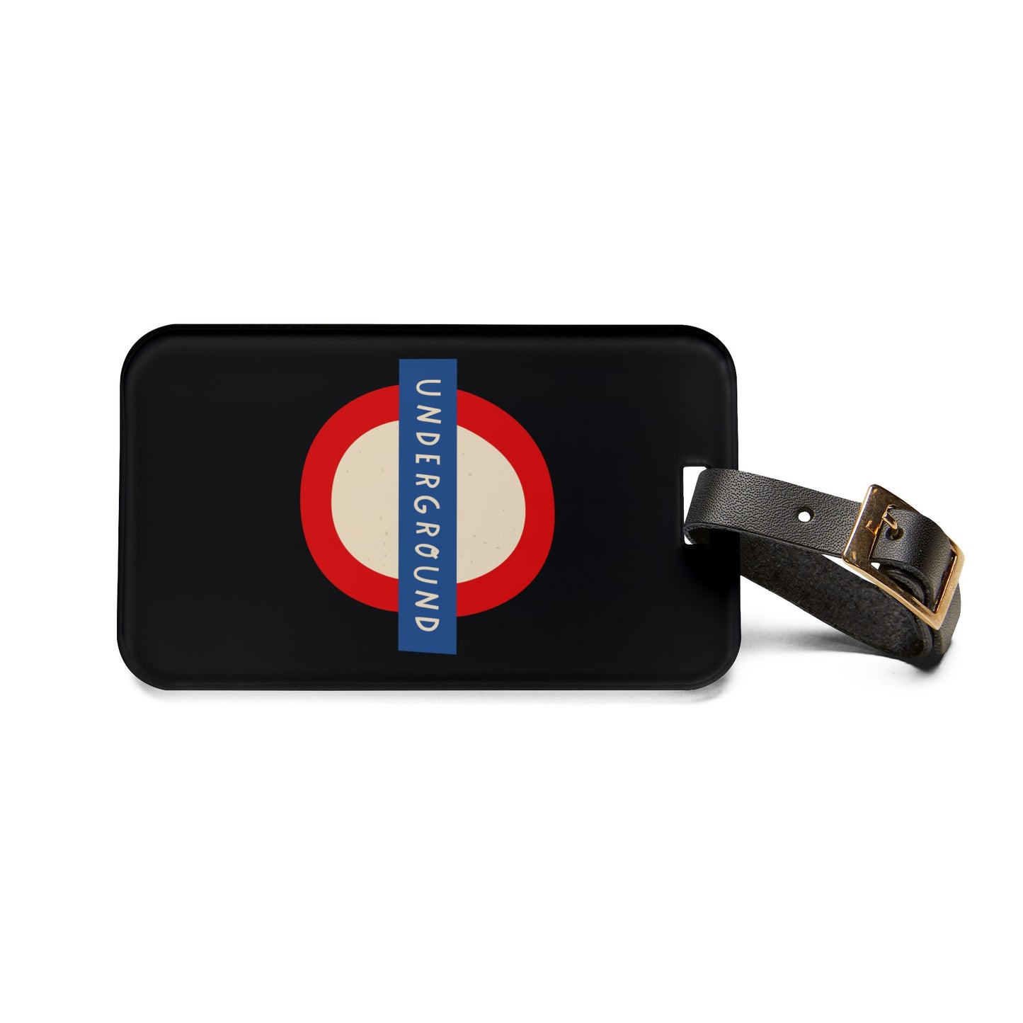 London Underground | Premium Acrylic and Leather Luggage Tag | by Far Out Prints & Co