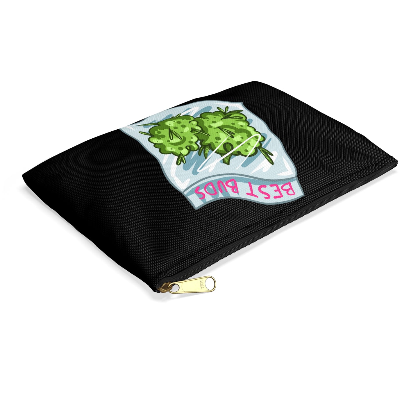 Best Buds - Accessory Pouch Black - Stoner Cannabis Weed Jewish Israeli Israel - by Far Out Prints & Co.