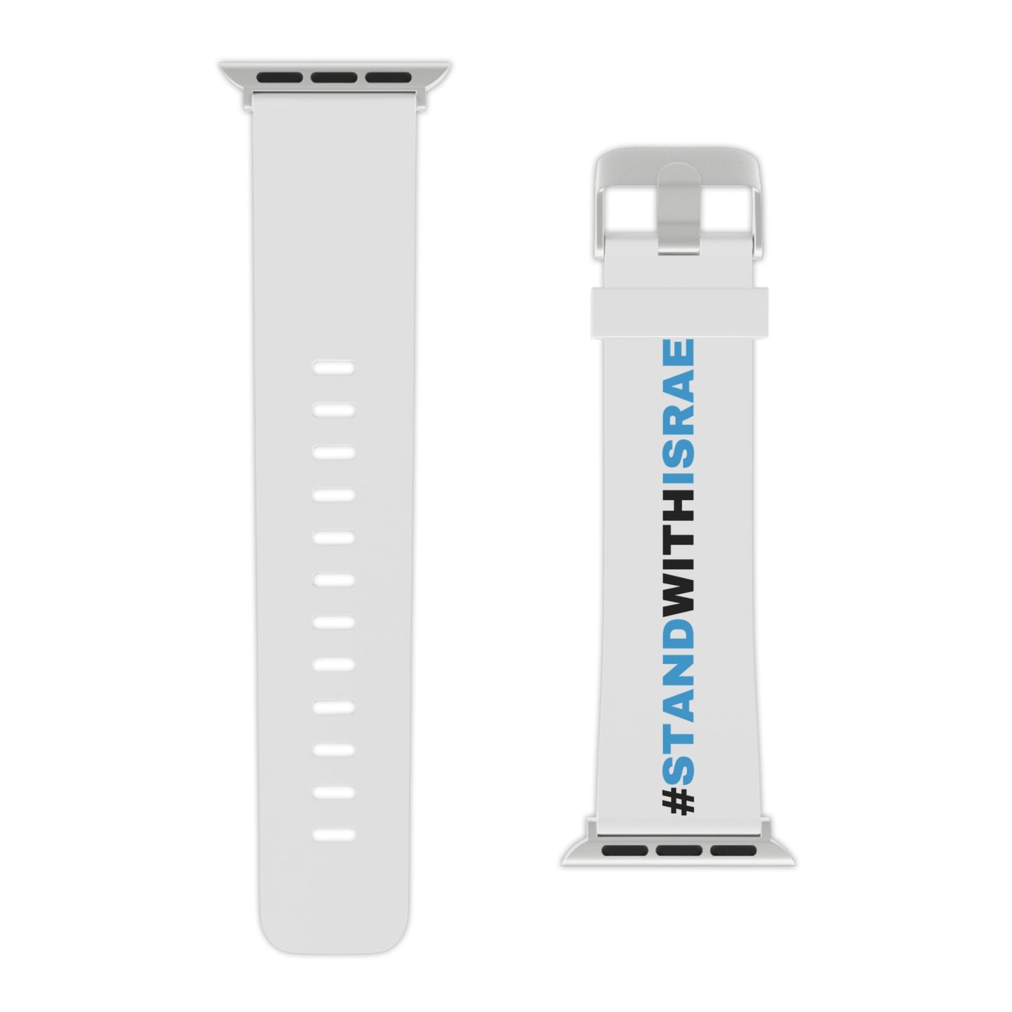 I Stand With Israel White Watch Band for Apple Watch by Far Out Prints & Co.