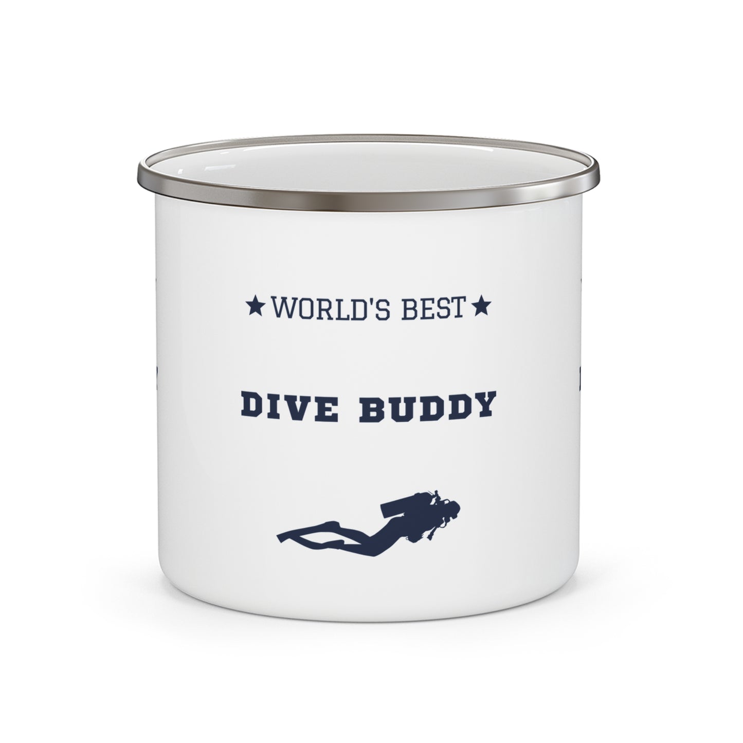 Enamel Cup Gift Worlds Best Dive Buddy Quote Scuba Diving Gift Diver Theme Present Premium Enamel Cup Dive Operation Center Birthday Present