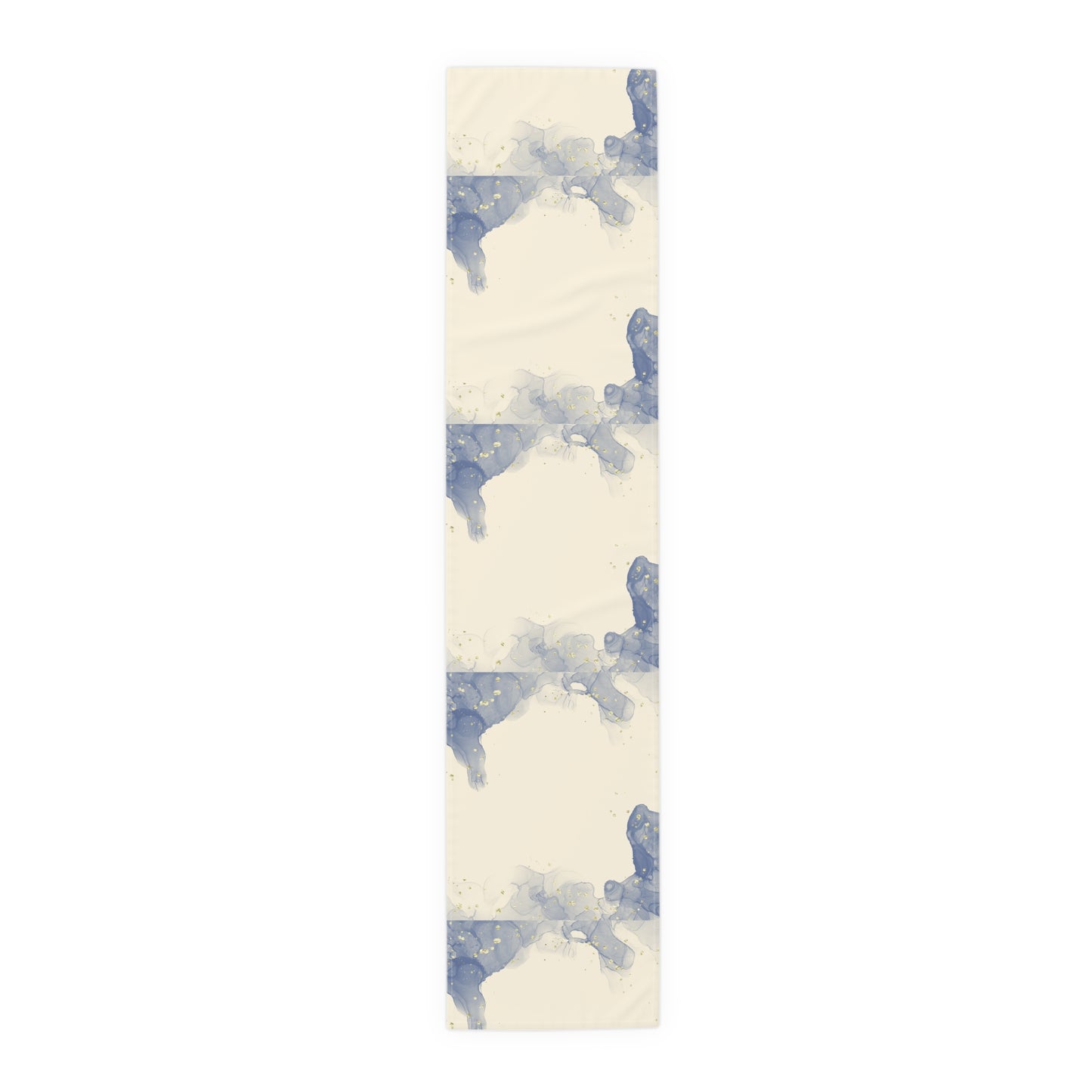 Blue and Golden Flecks | Table Runner | Israel Israeli Judaism Judaica Jewish Holiday Themed | by Far Out Prints & Co.