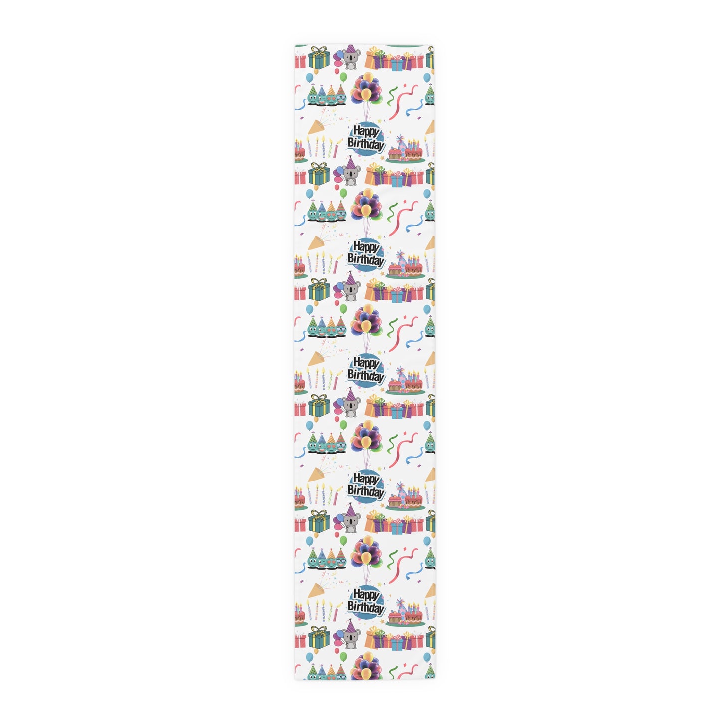 Happy Birthday Cake and Fun Pattern | Table Runner | Far Out Prints & Co.