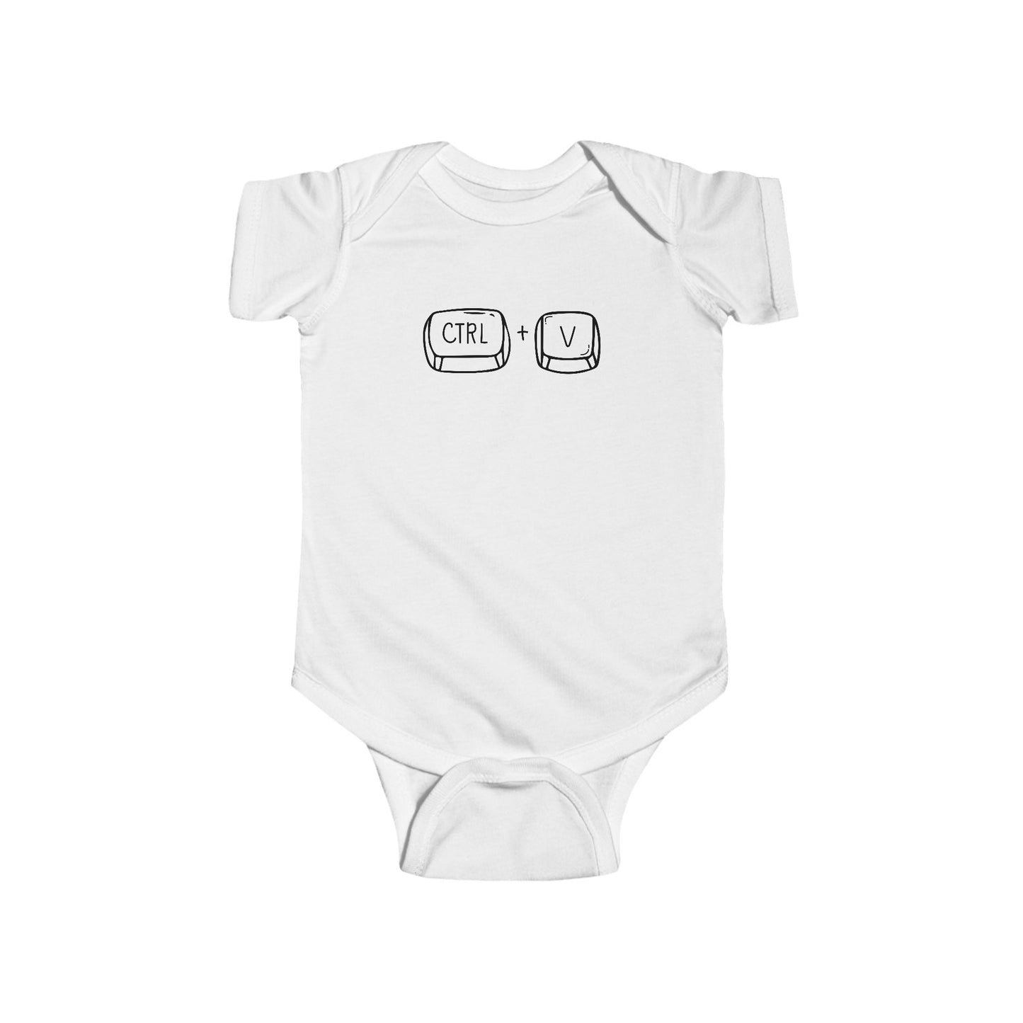 Control V Copy Paste Infant Fine Jersey Bodysuit Funny Mommy Gifts Newborn Baby Shower Presents Birthday