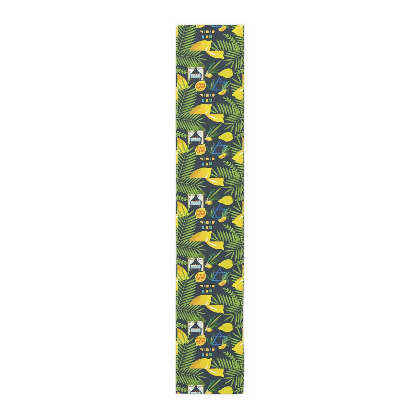 Sukkot Sukkoth Succot Succoth Sukkos Sukkus Sukkoth Sukot Sucot Jewish Table Runner Israel Israeli Hebrew Judaism Holiday Table Runner