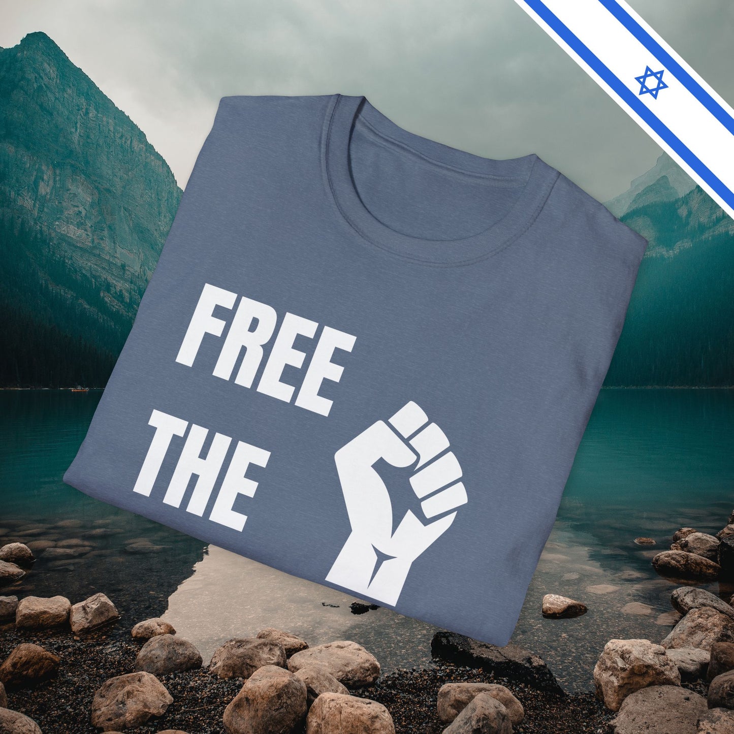 Free The Hostages | Unisex Tee Israel Israeli Jewish Judaism Bring Them Home Stand With Us | by Far Out Prints & Co.