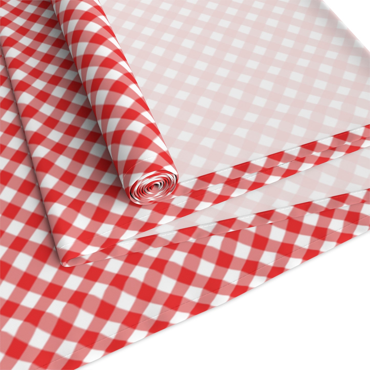 Gingham Checkered Classic Restaurant Style | Premium Table Runner | by Far Out Prints & Co.
