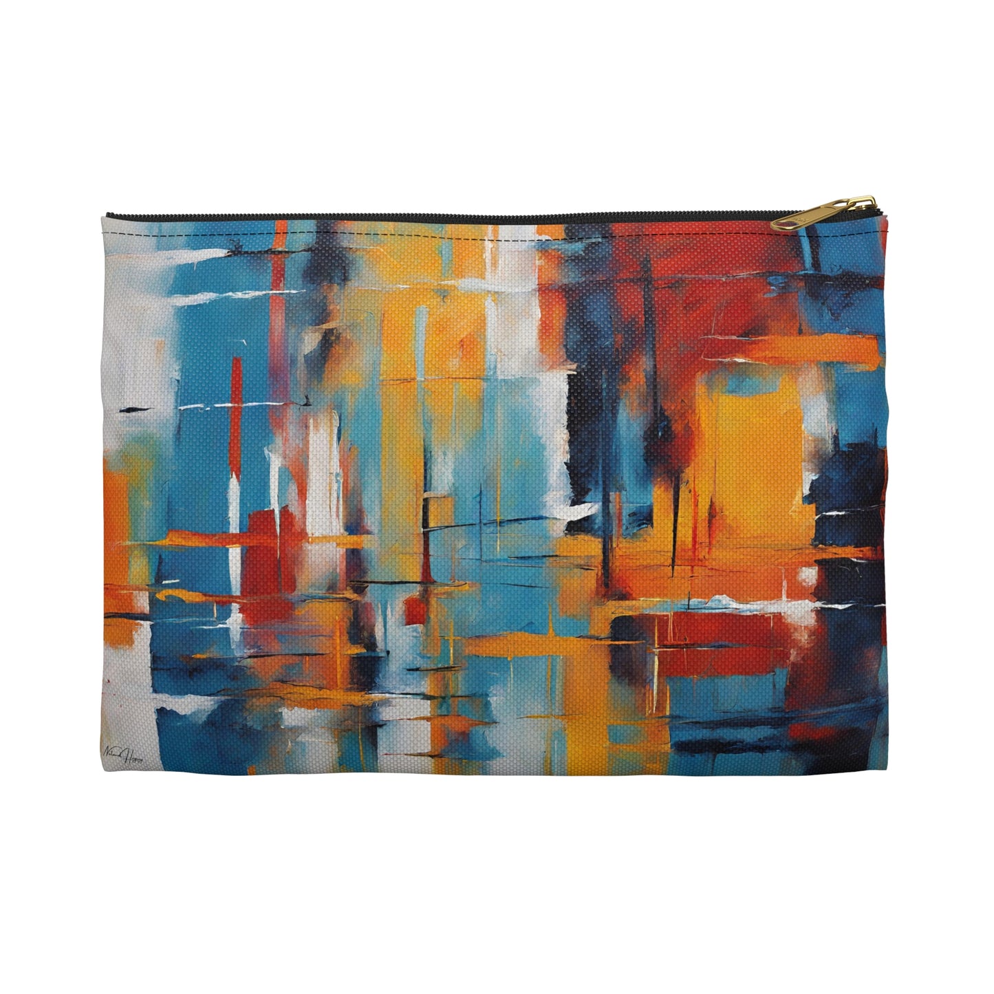 Acrylic Art Painting - Accessory Pouch - Judaism Jewish Israeli Israel - by Far Out Prints & Co.