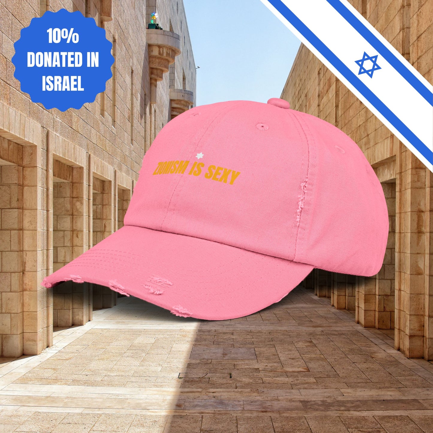 Zionism is Sexy Hat Distressed Cap Stand With Us United Zionism Zionist Judaism Gift Jewish Israel Present Israeli Uniform for Him Her Hat