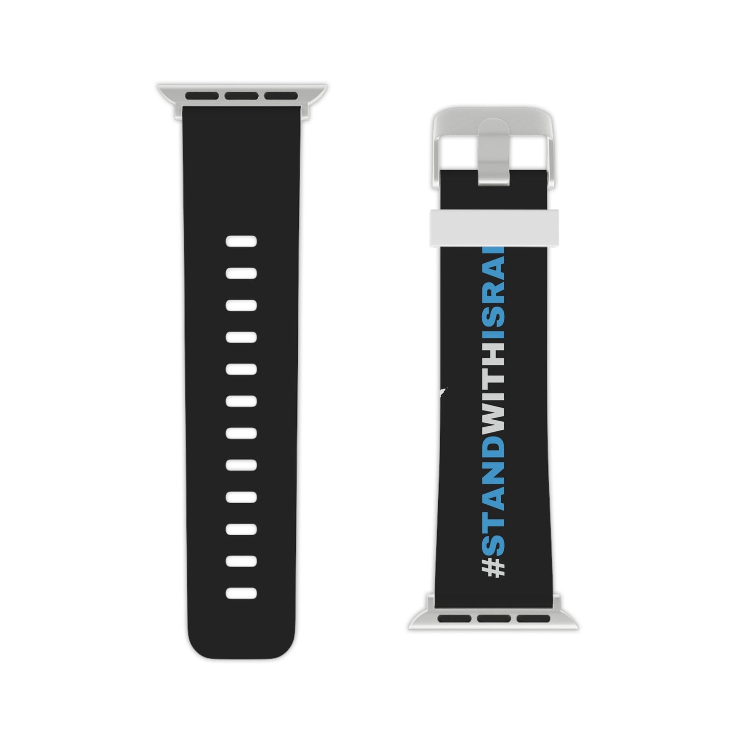 I Stand With Israel Black Watch Band for Apple Watch by Far Out Prints & Co.