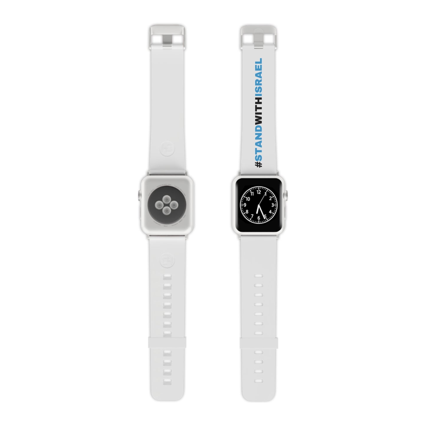 I Stand With Israel White Watch Band for Apple Watch by Far Out Prints & Co.