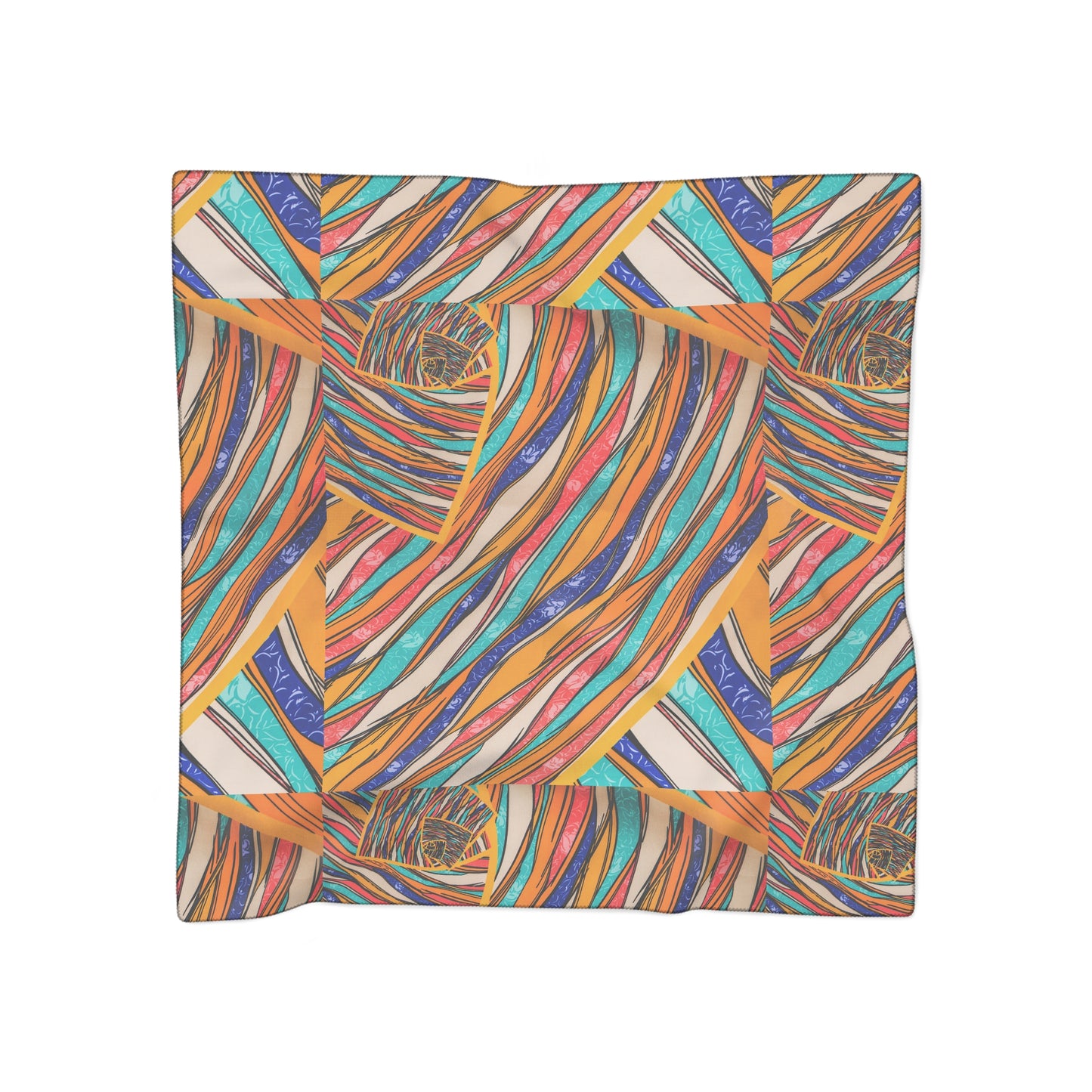 Marble Design Colourful Mixed Color Themed for Winter | Poly Scarf | by Far Out Prints & Co