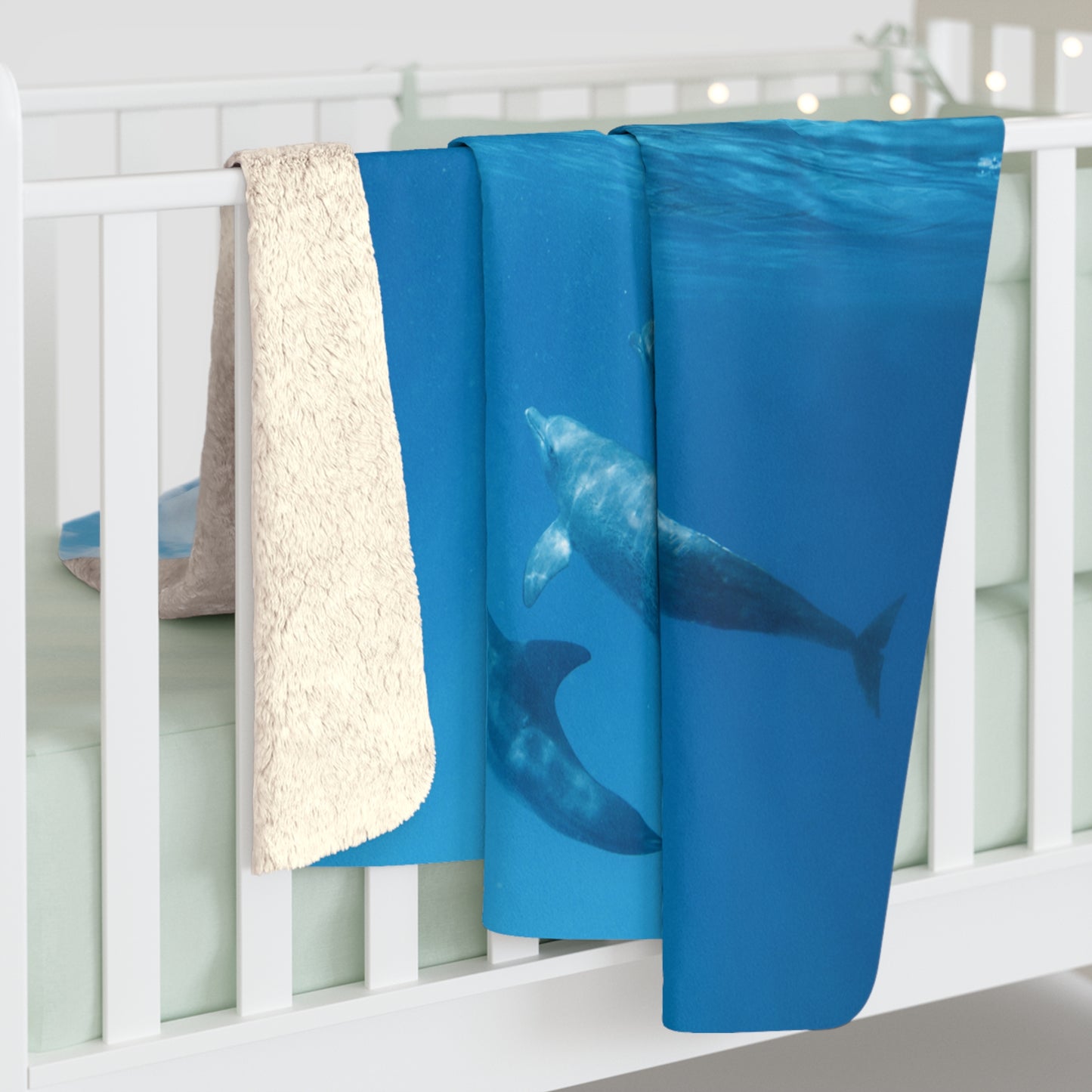 Dolphin Island Sherpa Fleece Blanket