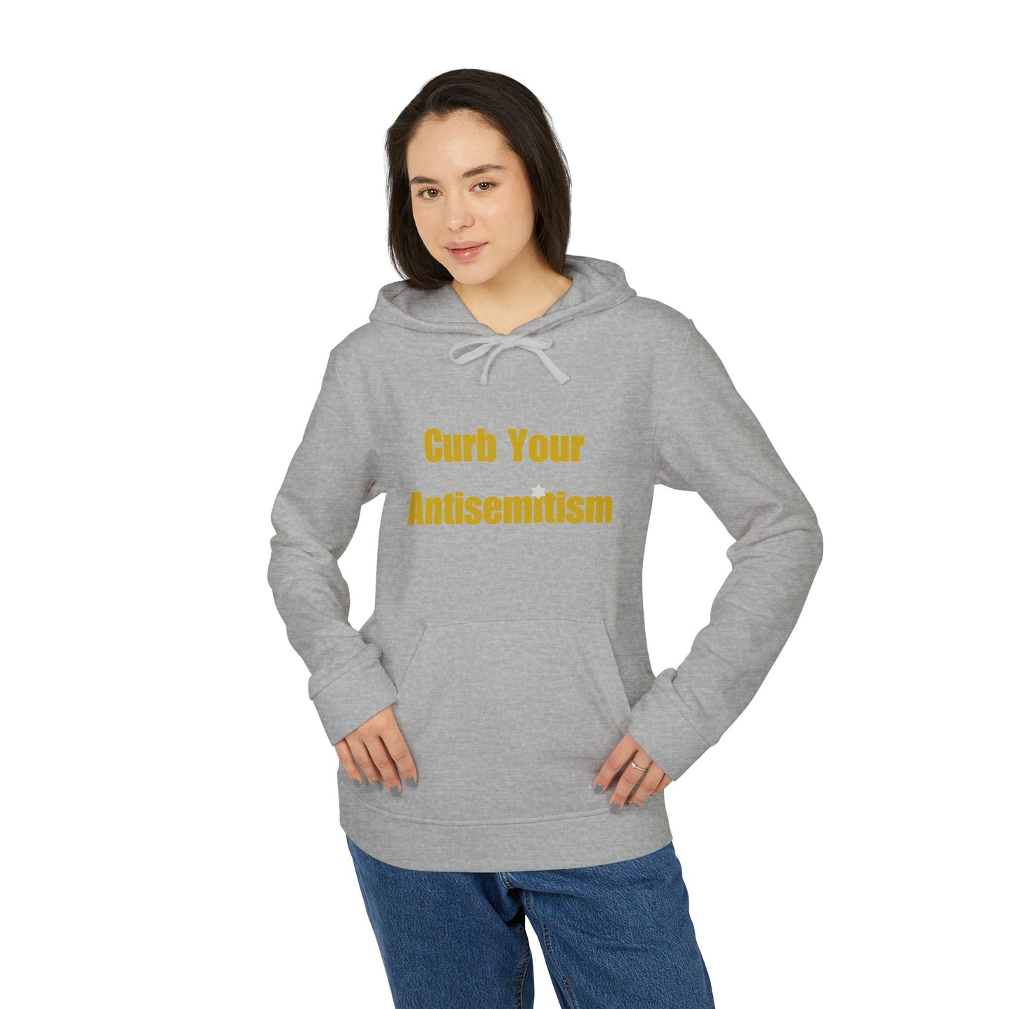 Curb Your Antisemitism Hoodie Personalised Customised Israeli Unisex Fleece Hoodie Jewish Hoodie Gift Judaism Hoodie Present Stand With Us