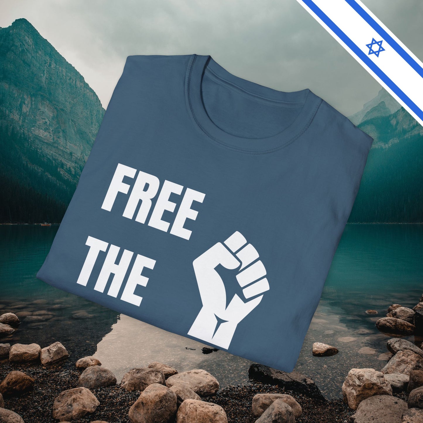 Free The Hostages | Unisex Tee Israel Israeli Jewish Judaism Bring Them Home Stand With Us | by Far Out Prints & Co.