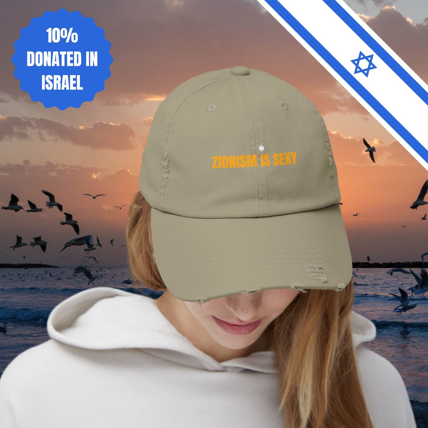 Zionism is Sexy Hat Distressed Cap Stand With Us United Zionism Zionist Judaism Gift Jewish Israel Present Israeli Uniform for Him Her Hat