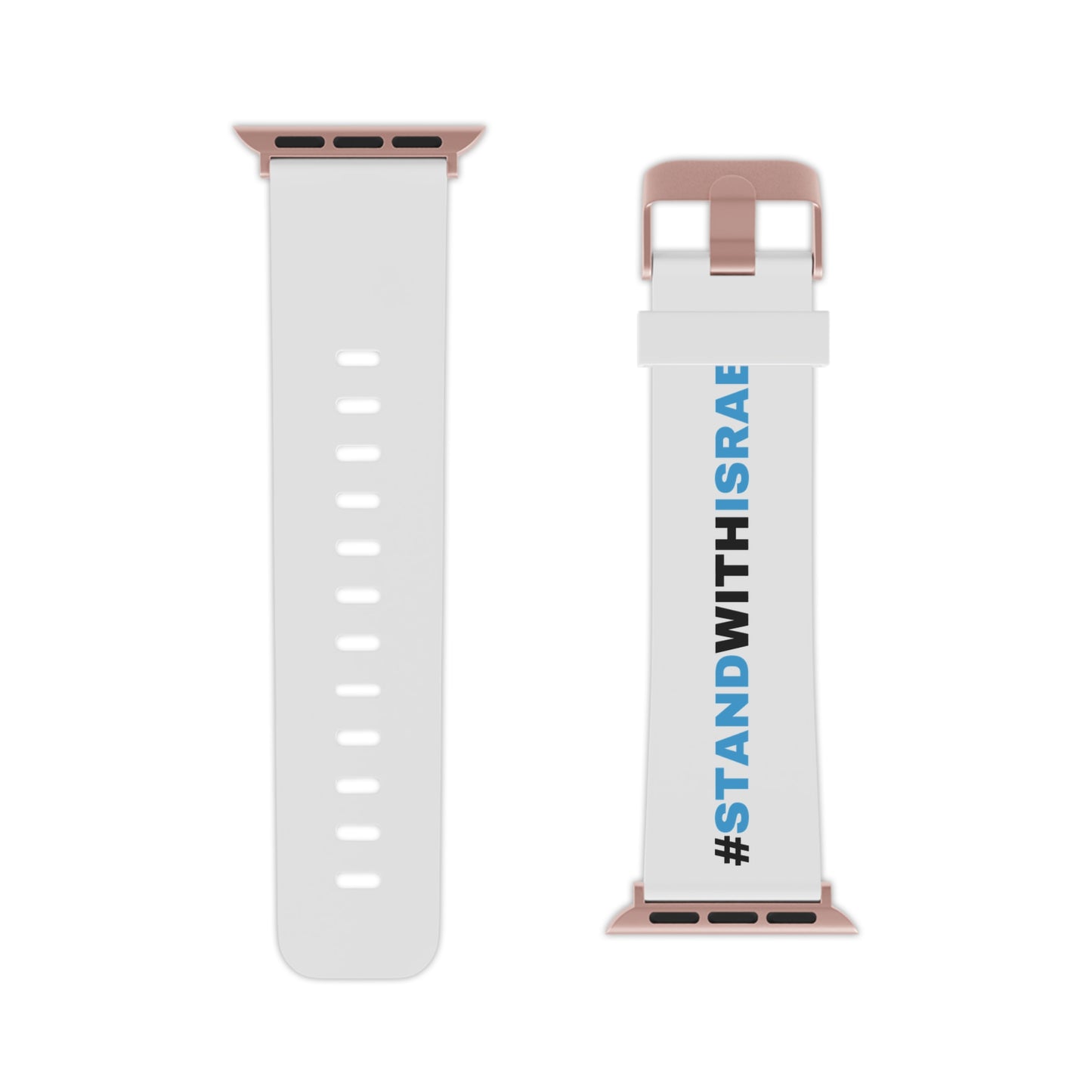 I Stand With Israel White Watch Band for Apple Watch by Far Out Prints & Co.