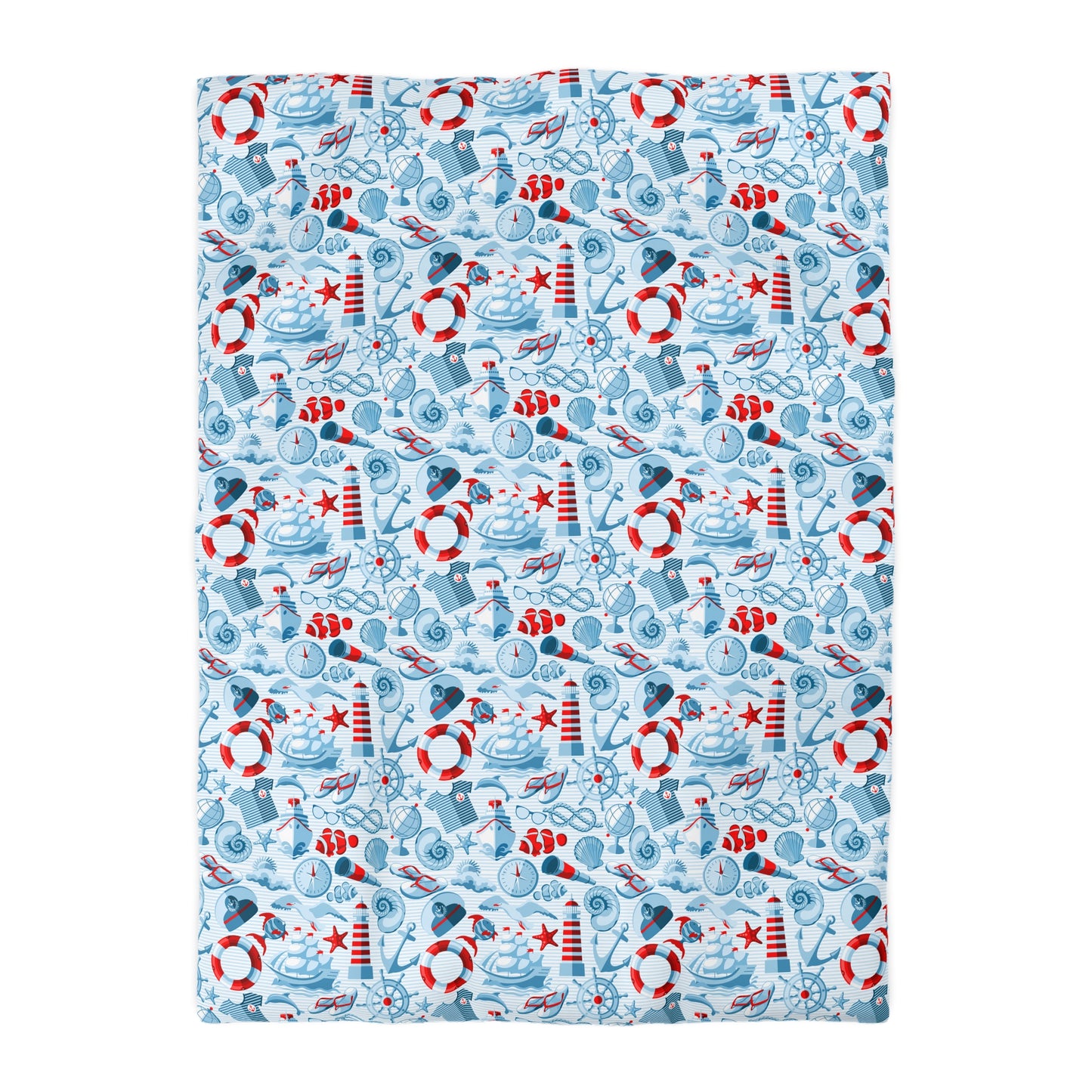 Duvet Cover Blanket for Him Her Gift Ocean Lover Present Orca Killer Whale Dolphin Pattern Navy Nautical Marine Life Sea Kids Adults Comfy