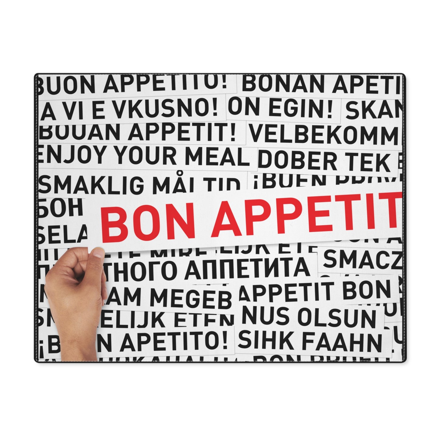 Bon Apetit Multilingual - Placemat, 1pc - by Far Out Prints & Co.