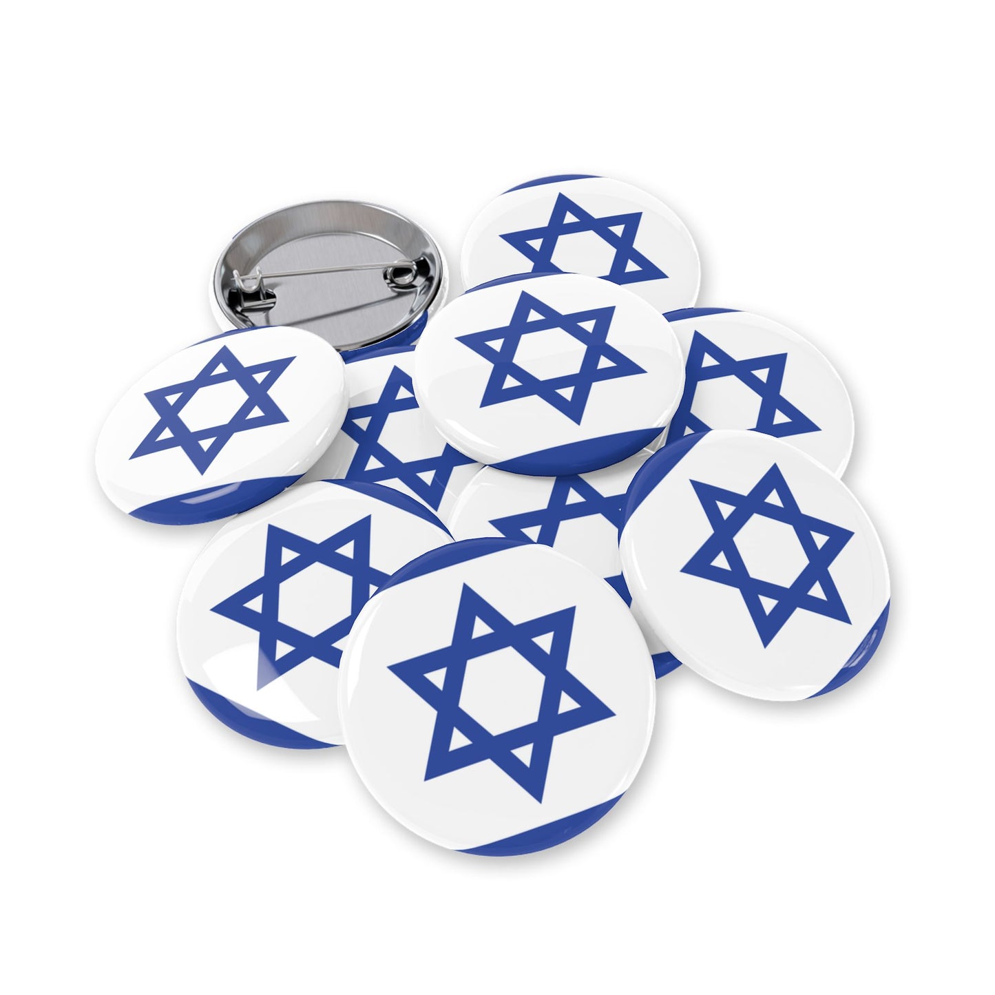 Israeli Flag Pins - Pin Buttons - by Far Out Prints & Co.