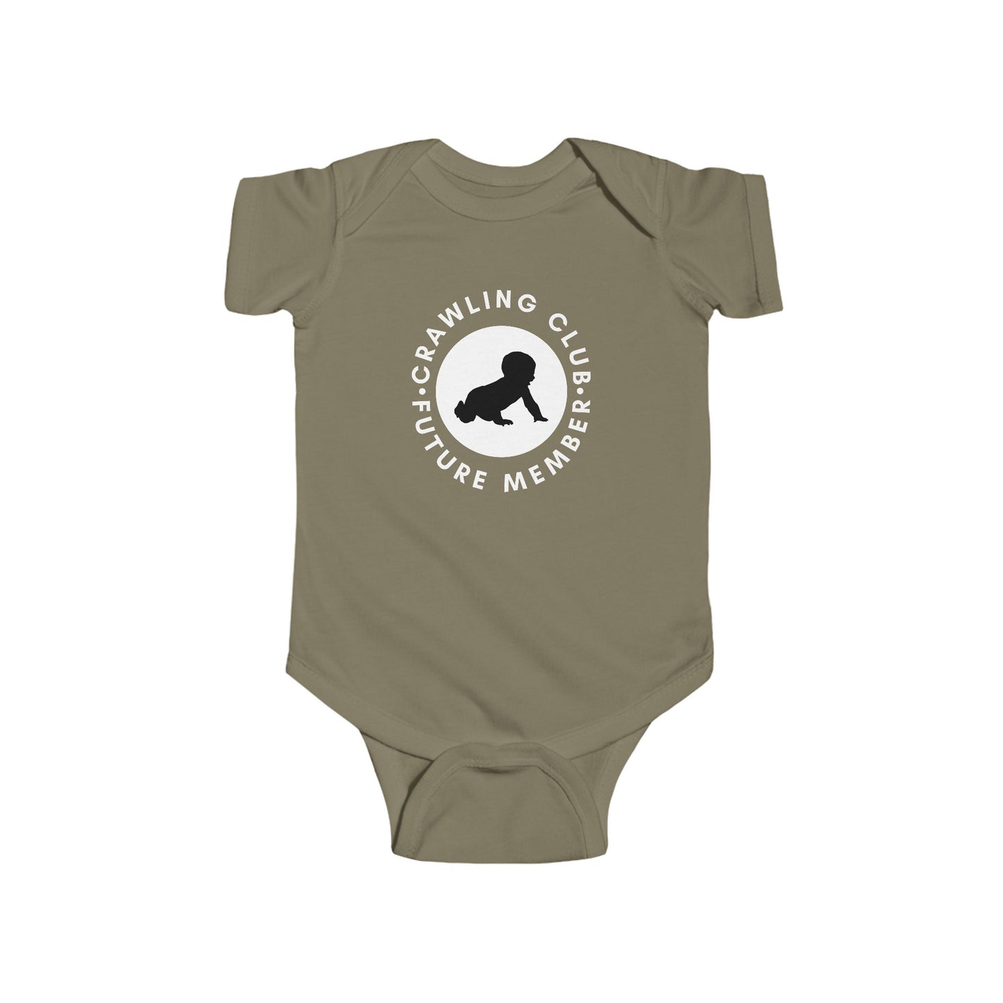 Crawling Club Future Member Infant Fine Jersey Bodysuit | Funny Mommy Gifts Newborn Baby Shower Presents Birthday