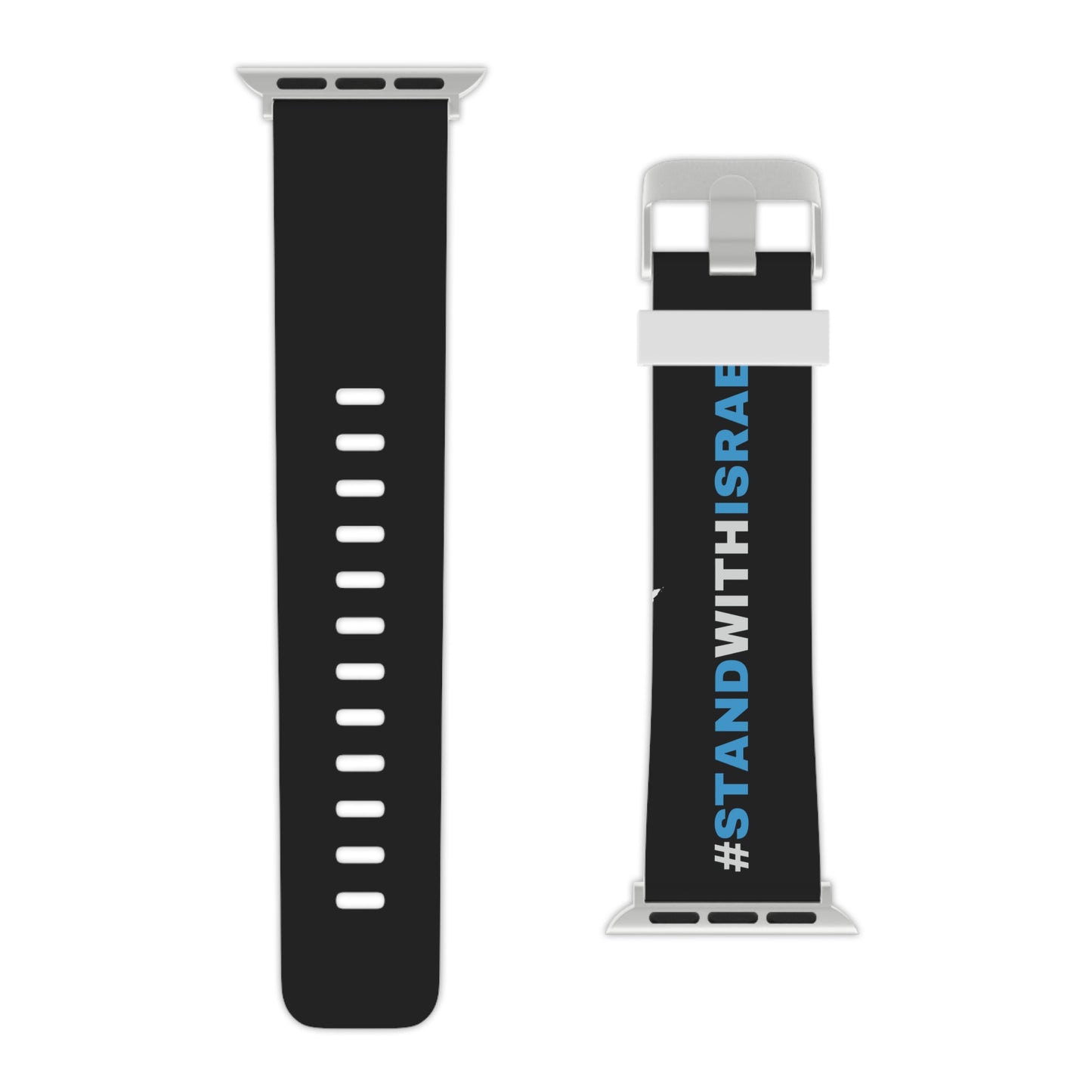 I Stand With Israel Black Watch Band for Apple Watch by Far Out Prints & Co.