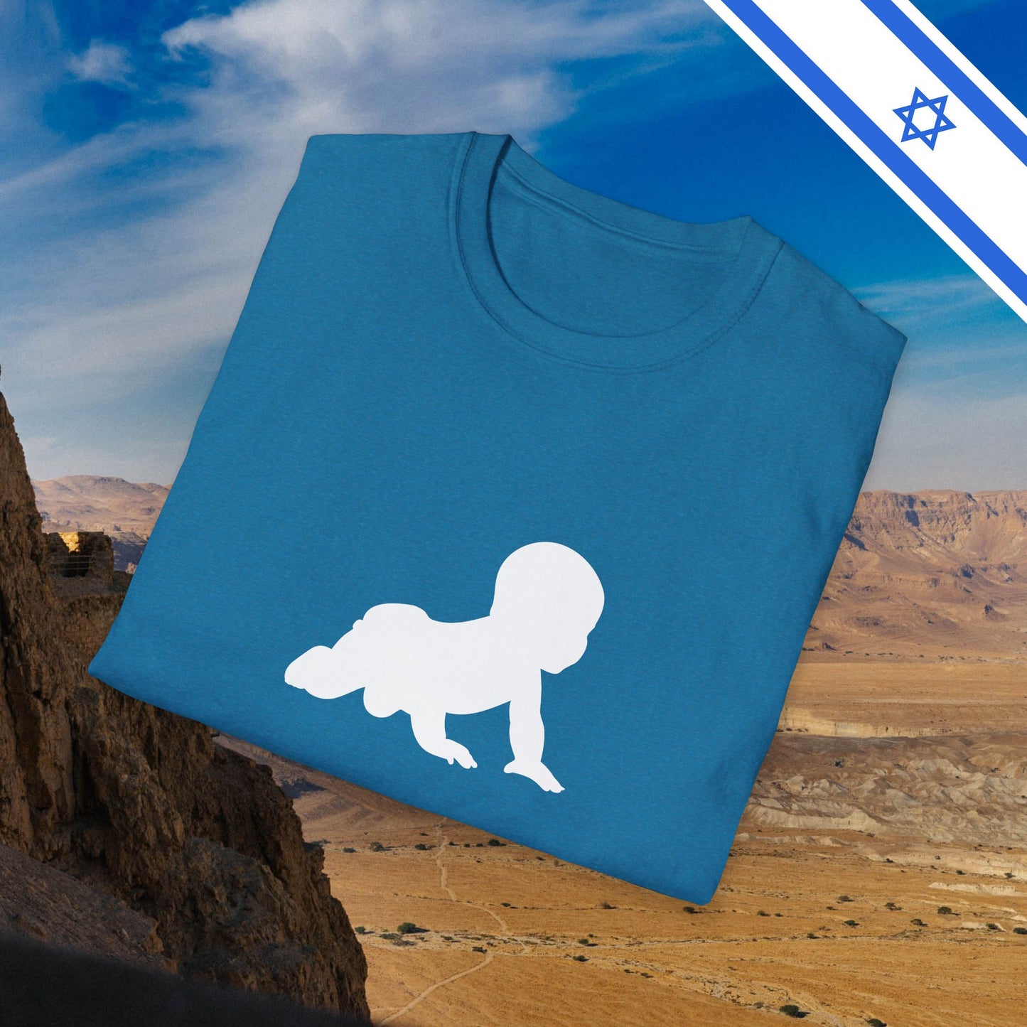 A BABY is held HOSTAGE in GAZA - T-Shirt - Israel Israeli Jewish Judaism Zionist Bring Them Home - by Far Out Prints & Co.