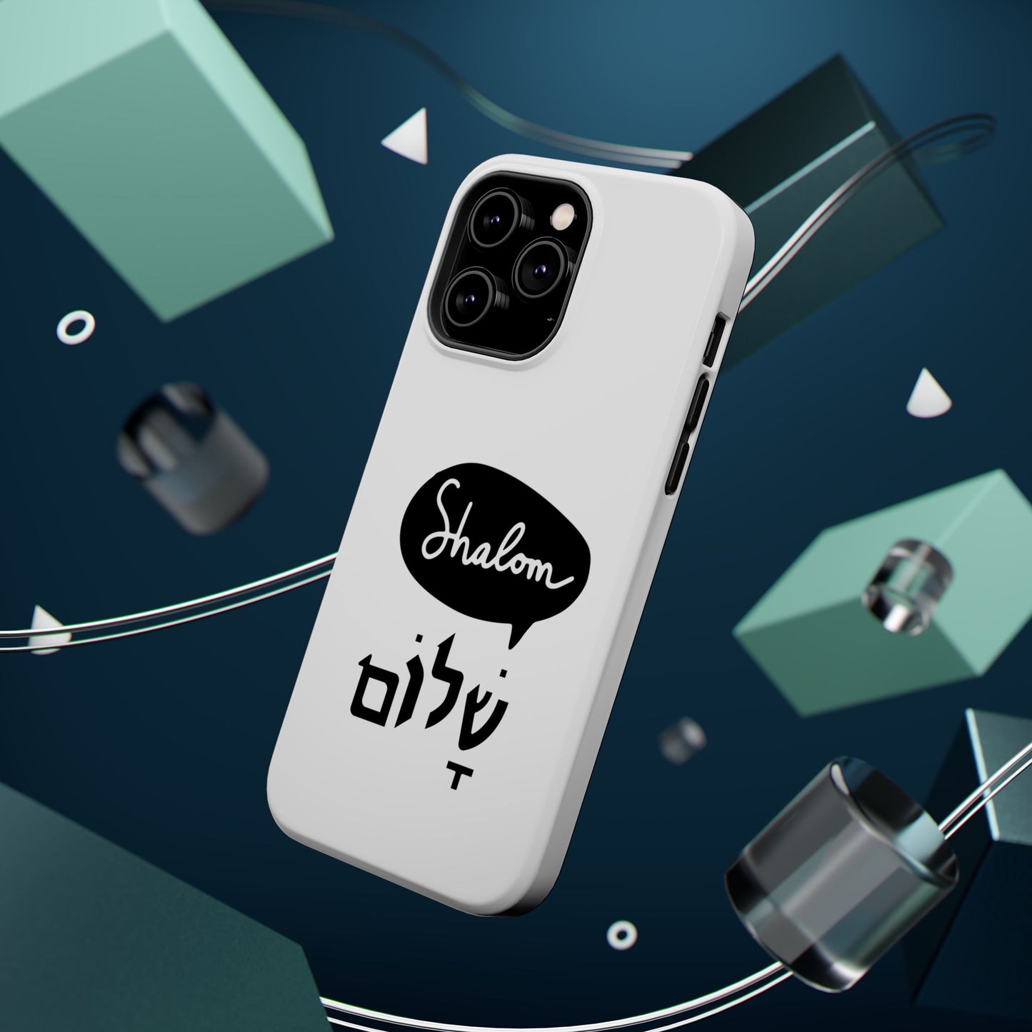 Shalom MagSafe Tough Phone Cases - Hebrew Israel Israeli Jewish Judaism Judaica - by Far Out Prints & Co.