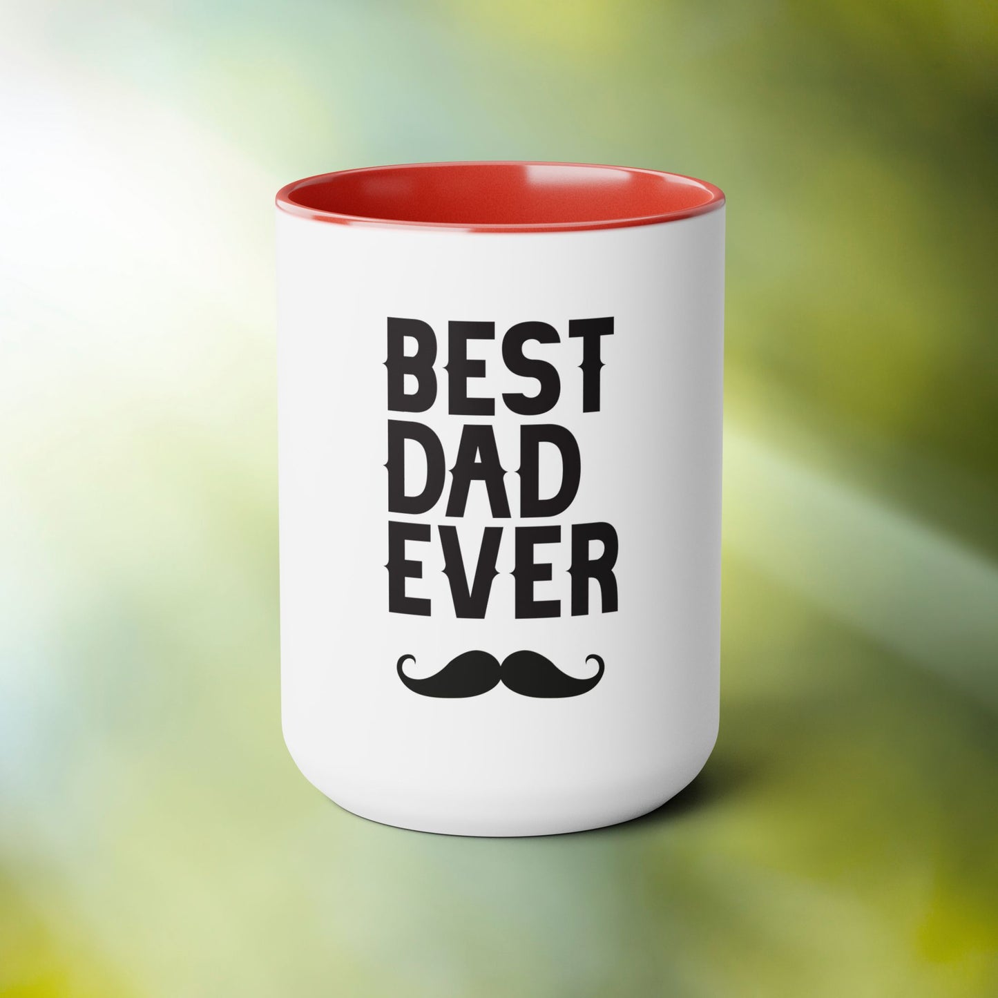 Best Dad Ever - 15oz Two-Tone Coffee Mugs - Funny Creative Mugs Fathers Day Gifts Birthday Husband Gift Him Her - Far Out Prints & Co.