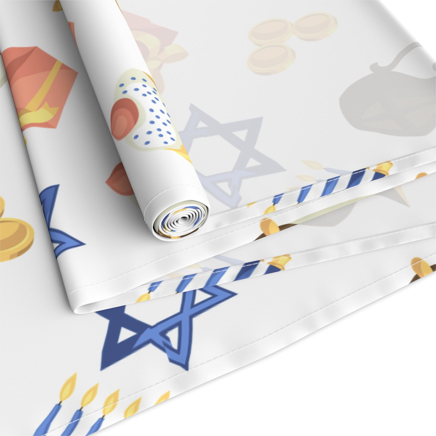 Hannukah Hanuka Hanukkah Chanukah Chanuka Chanukkah Channukah Chanukka 3 | Jewish Holiday Themed | Table Runner