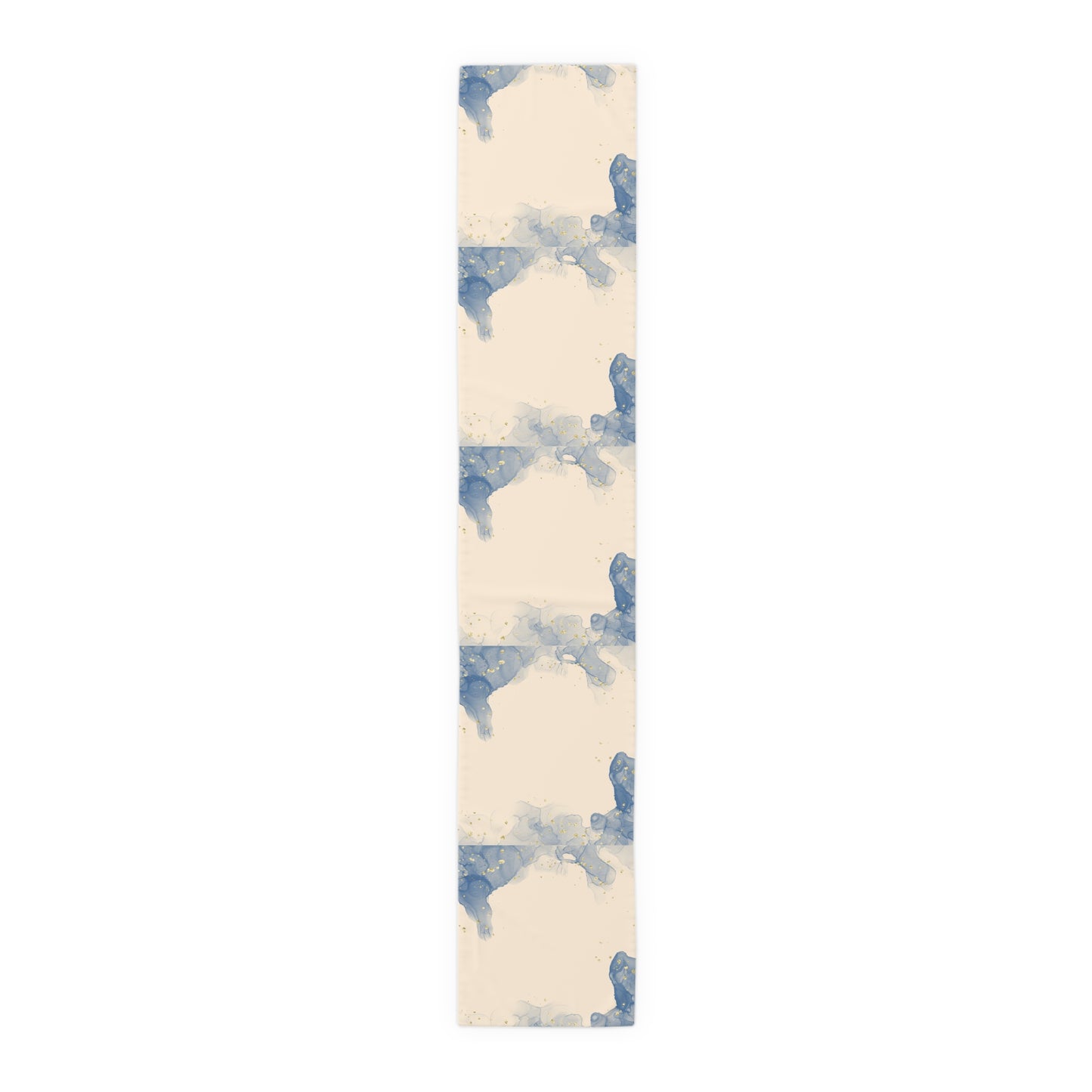 Blue and Golden Flecks | Table Runner | Israel Israeli Judaism Judaica Jewish Holiday Themed | by Far Out Prints & Co.