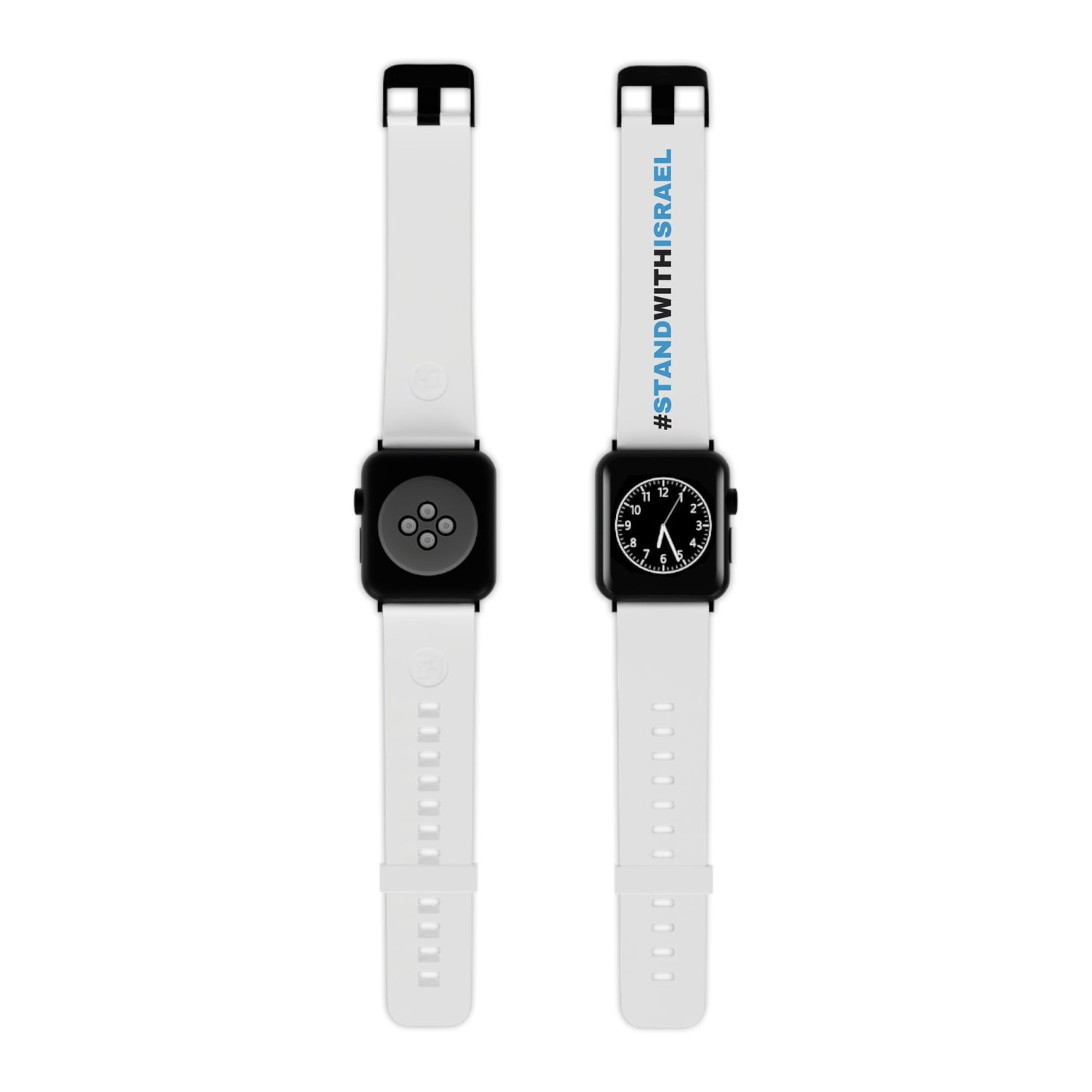 I Stand With Israel White Watch Band for Apple Watch by Far Out Prints & Co.