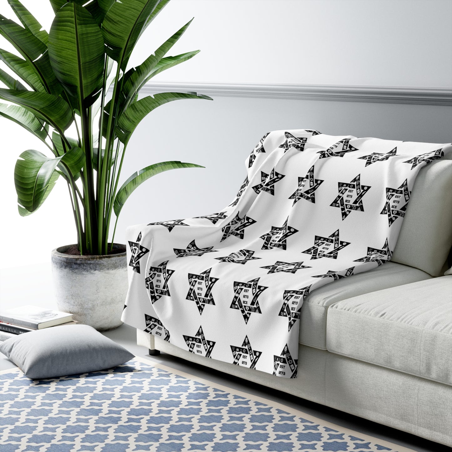 Israel Est 1273 BCE - Sherpa Fleece Blanket - Israeli Jewish Judaism Judaica Zionist Zion Zionism Jew Stand With Us