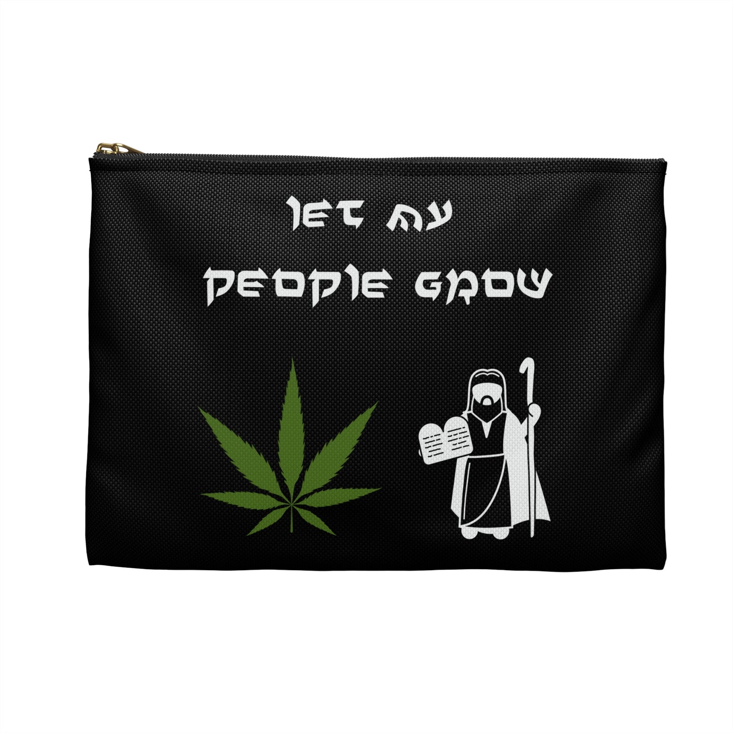 Let My People Grow - Accessory Pouch - Stoner Cannabis Weed Jewish Israeli Israel - by Far Out Prints & Co.